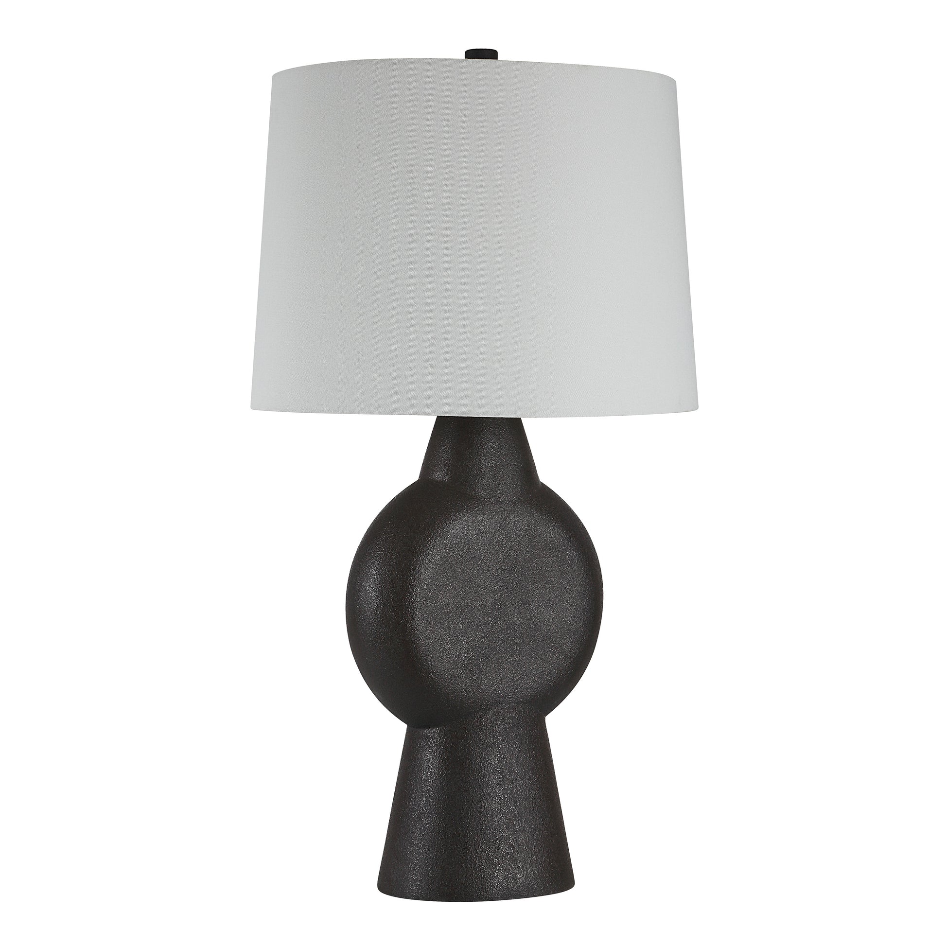 Fierra 30" Modern Table Lamp, Stone Black-Table Lamp-DECOROLALA