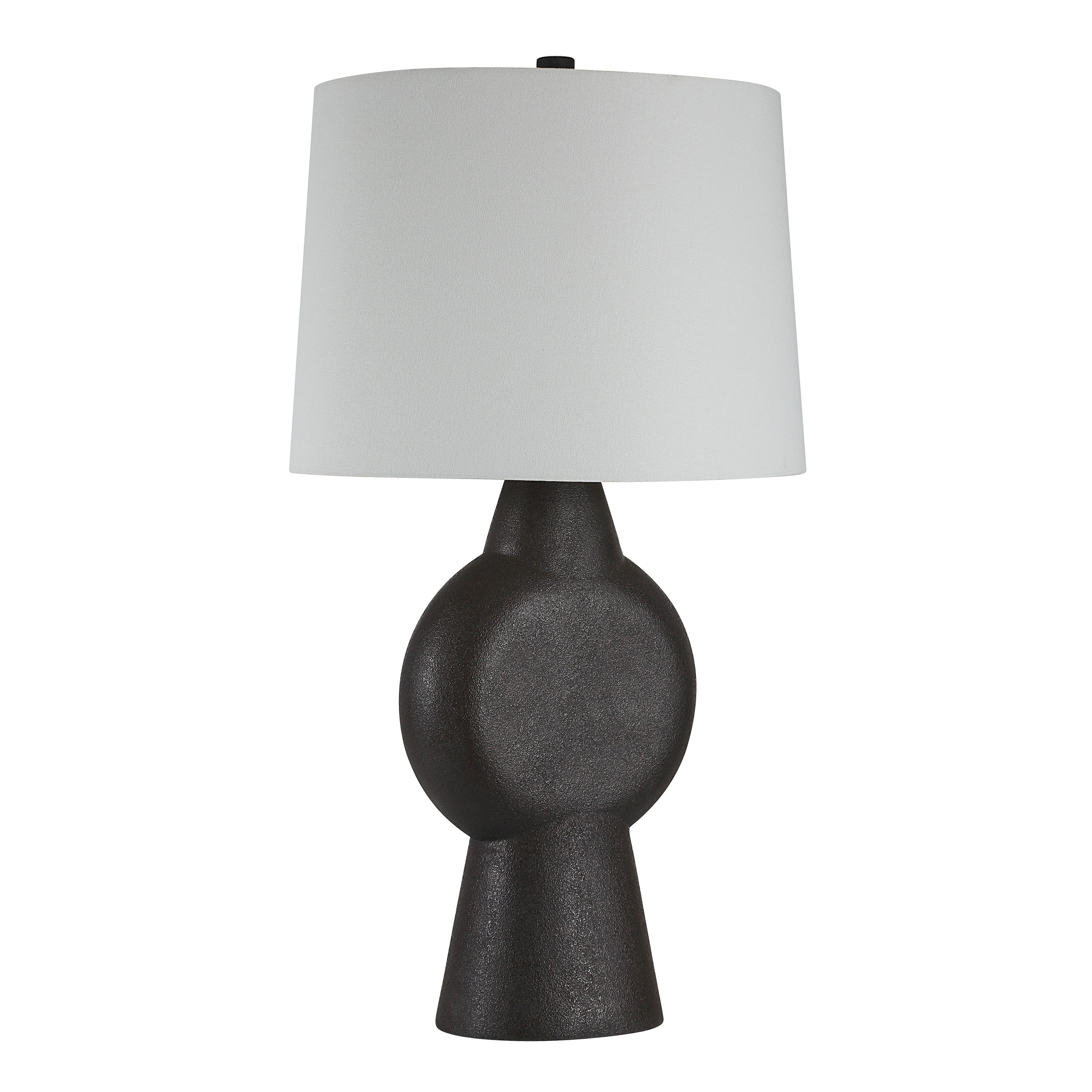 Fierra 30" Modern Table Lamp, Stone Black-Table Lamp-DECOROLALA