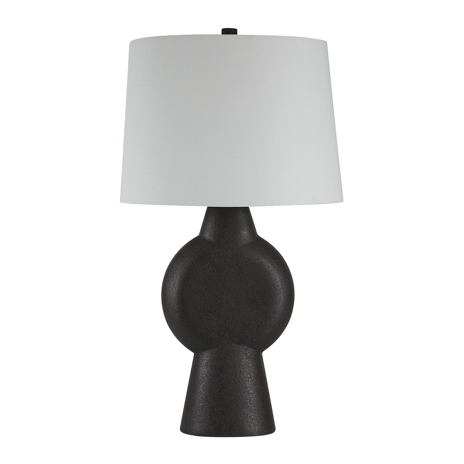 Fierra 30" Modern Table Lamp, Stone Black-Table Lamp-DECOROLALA