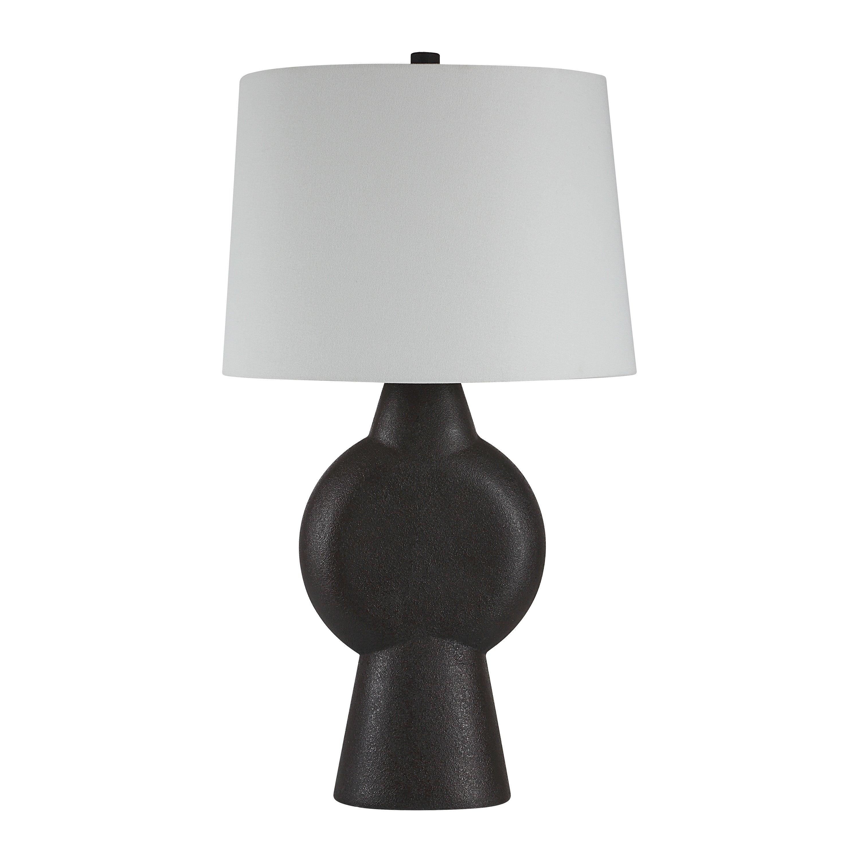 Fierra 30" Modern Table Lamp, Stone Black-Table Lamp-DECOROLALA
