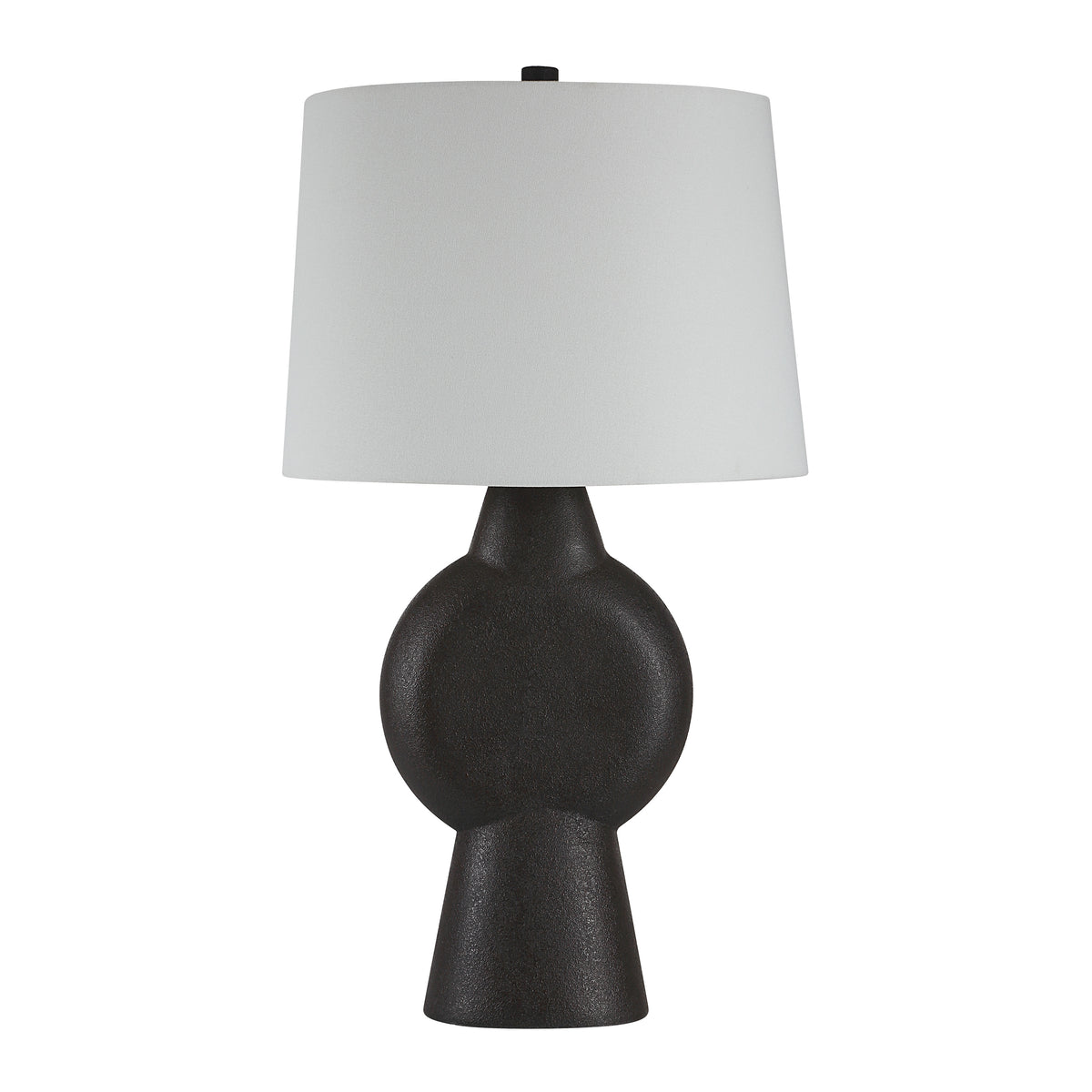 Fierra 30" Modern Table Lamp, Stone Black-Table Lamps-DECOROLALA