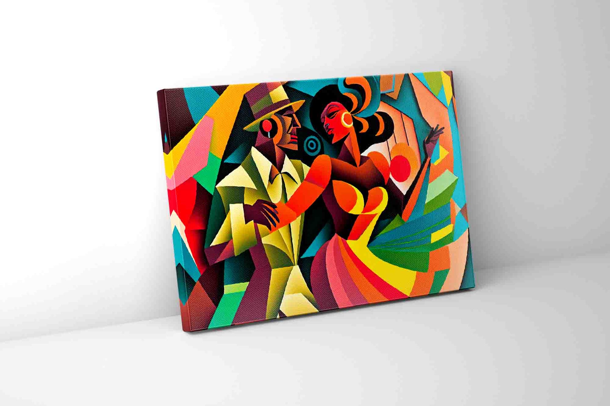 Fiesta Latina Abstract Canvas Art Print 48x36-Wall Art-DECOROLALA