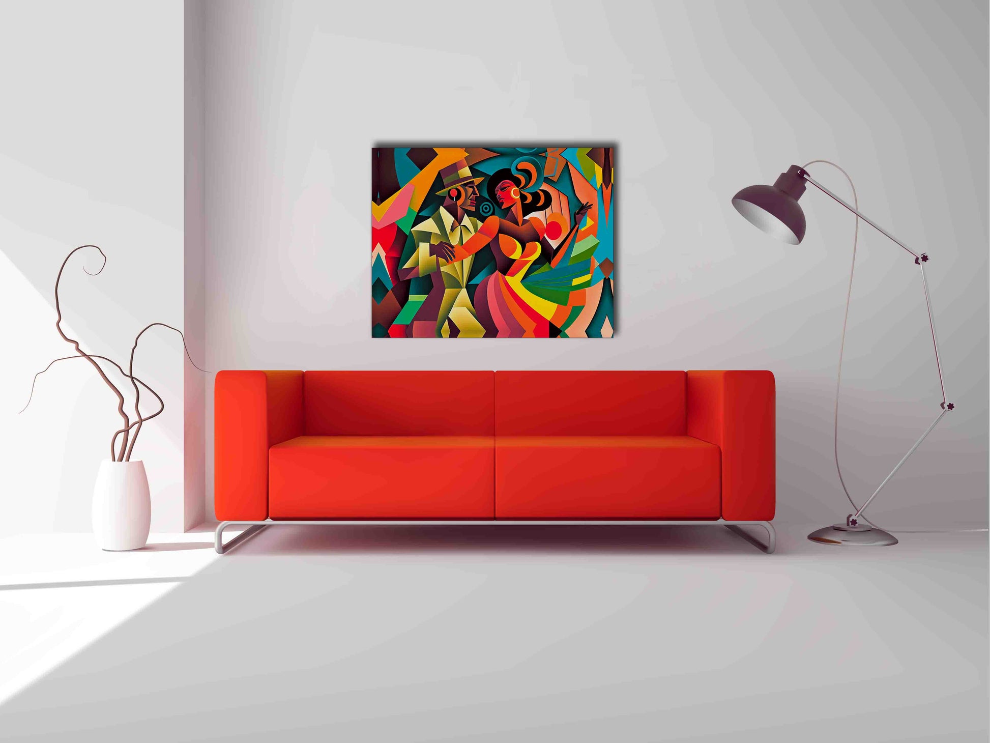 Fiesta Latina Abstract Canvas Art Print 48x36-Wall Art-DECOROLALA