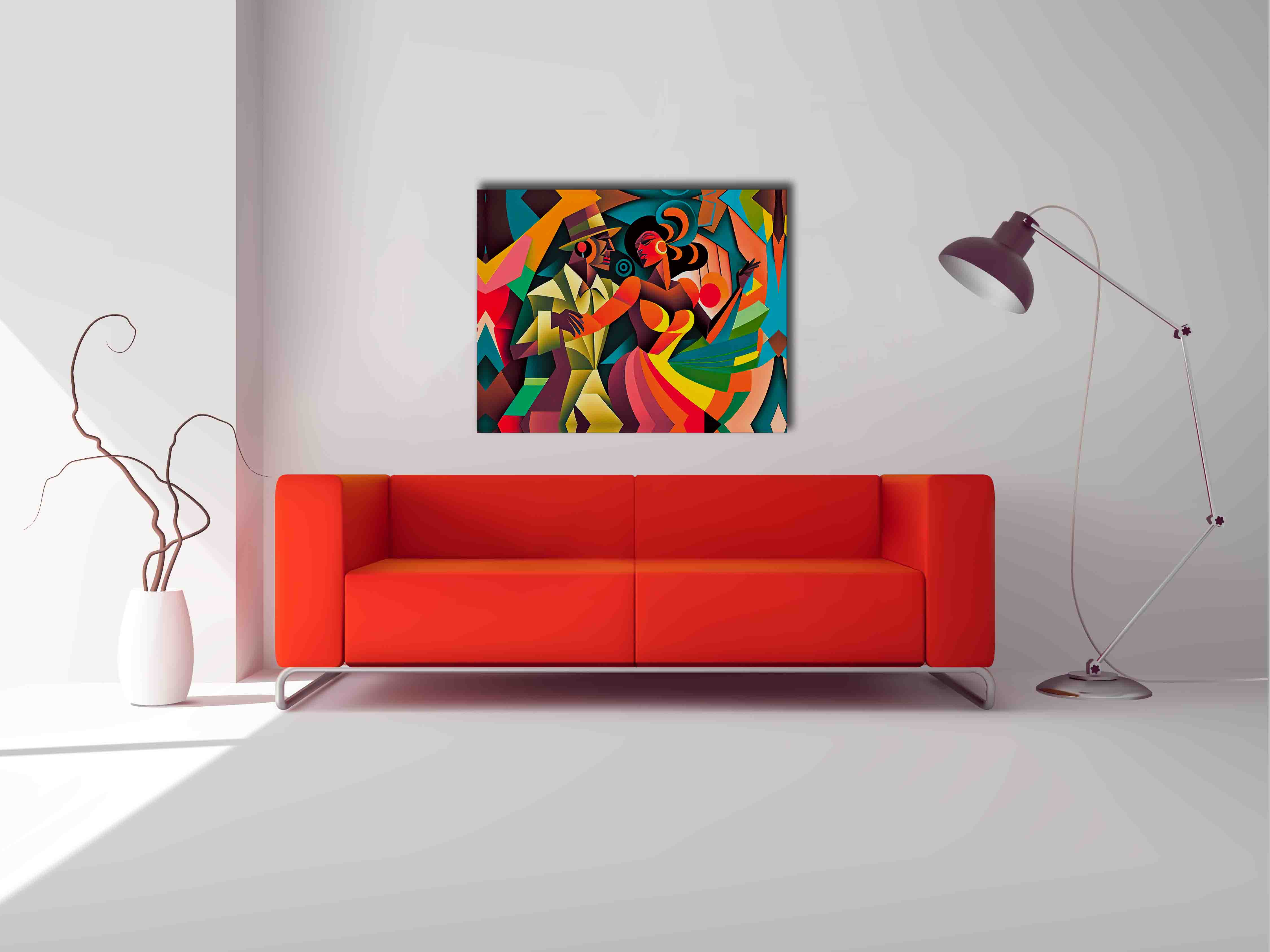 Fiesta Latina Abstract Canvas Art Print 48x36-Wall Art-DECOROLALA