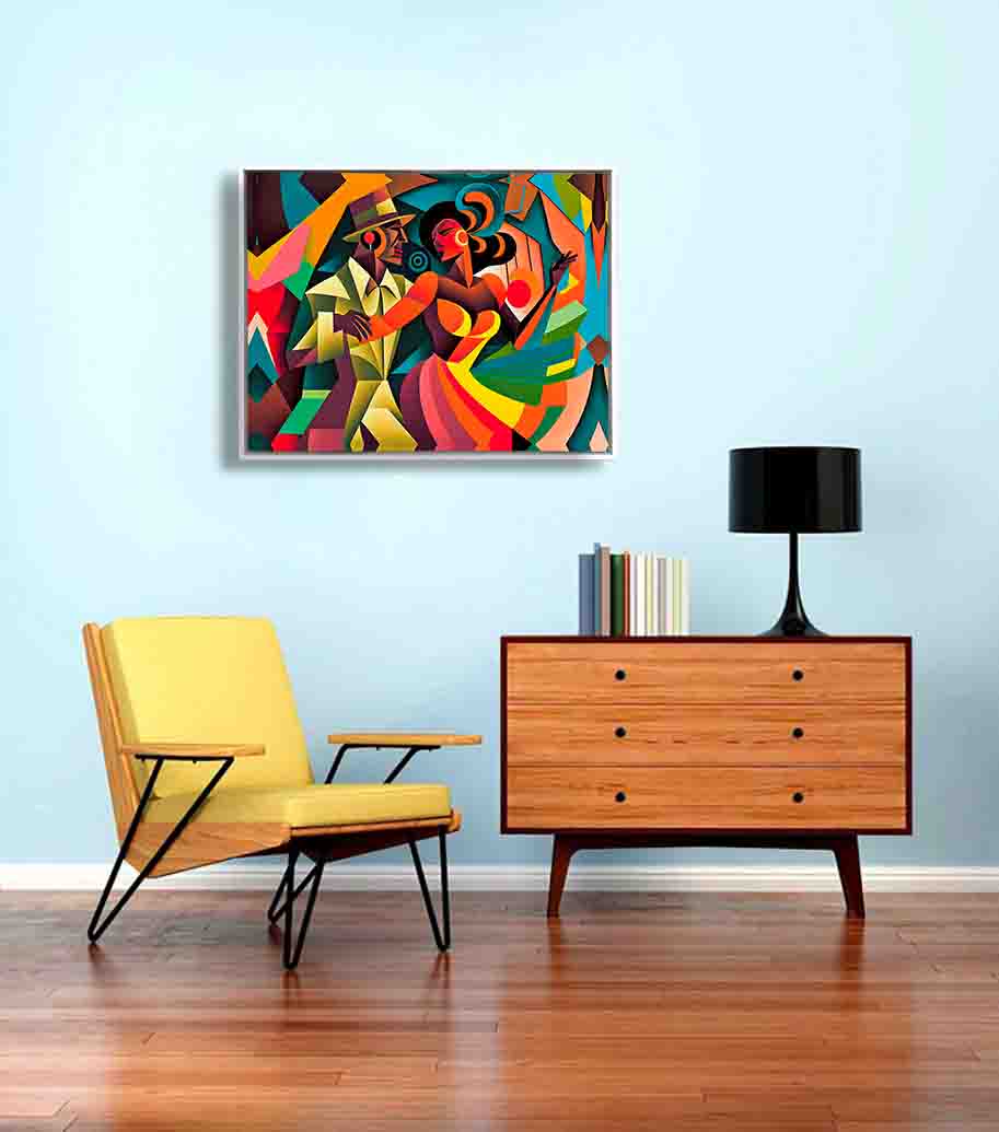 Fiesta Latina Abstract Canvas Art Print 48x36-Wall Art-DECOROLALA
