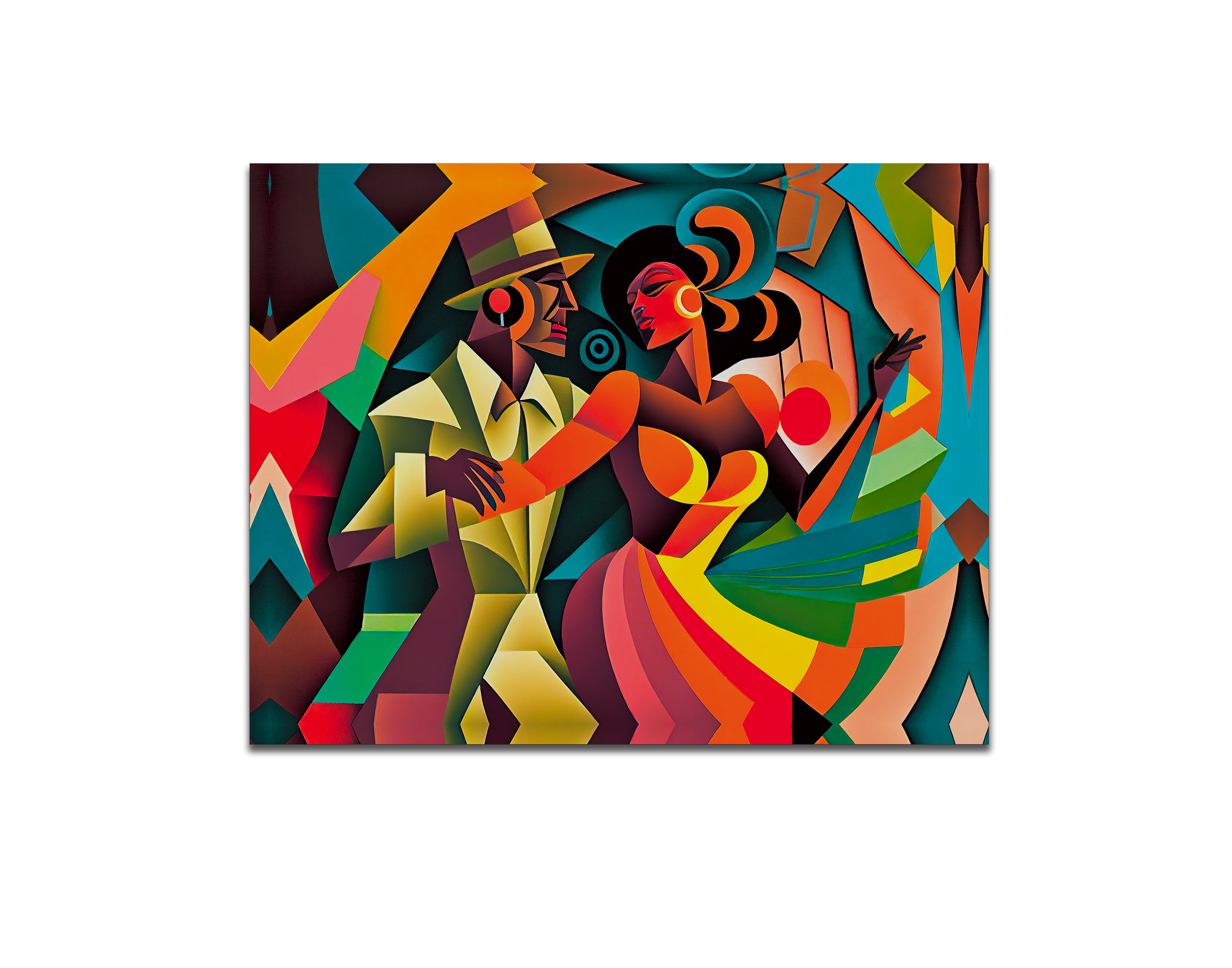 Fiesta Latina Abstract Canvas Art Print 48x36-Wall Art-DECOROLALA