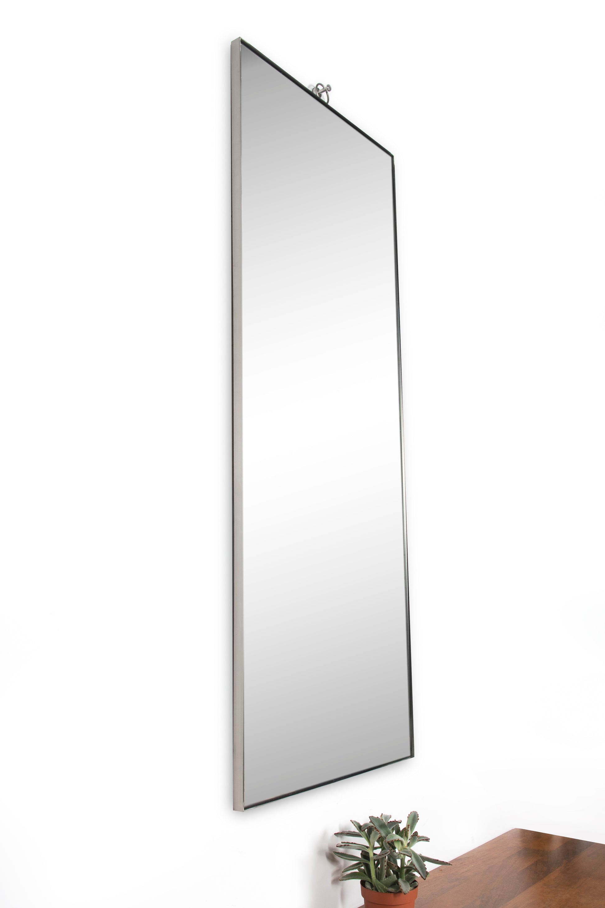 Filbert 60" Tall Rectangle Wall Mirror, Grey-Mirror-DECOROLALA