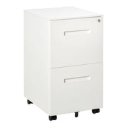 File Cabinet, Vertical Filing Cabinet with Adjustable Partition for A4 Letter Size, Lockable for Office, White-Office Products > Office Furniture > Office Cabinets & Cupboards-DECOROLALA