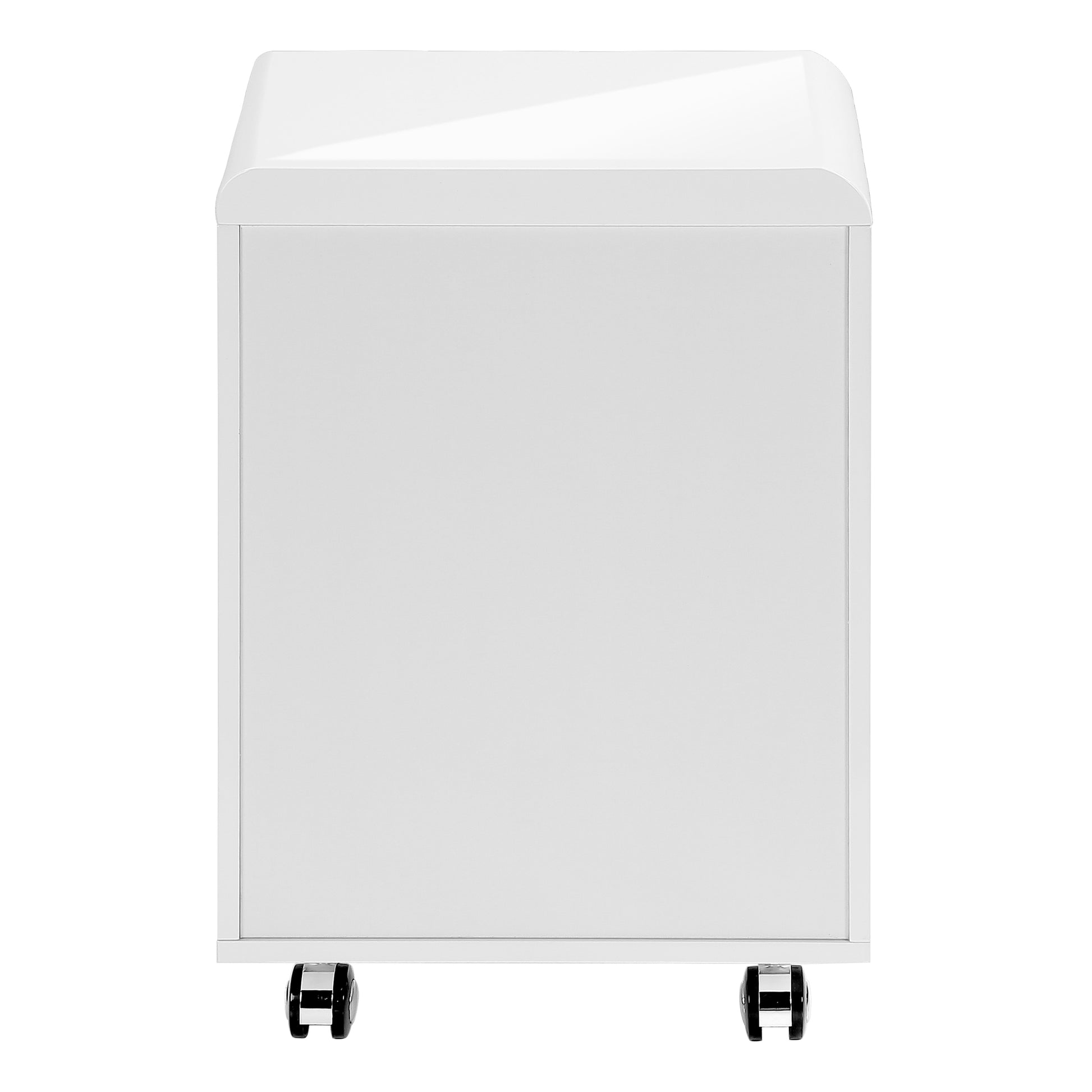 Filing Cabinet 3-Drawer White Gloss with Castors-Filing Cabinet-DECOROLALA