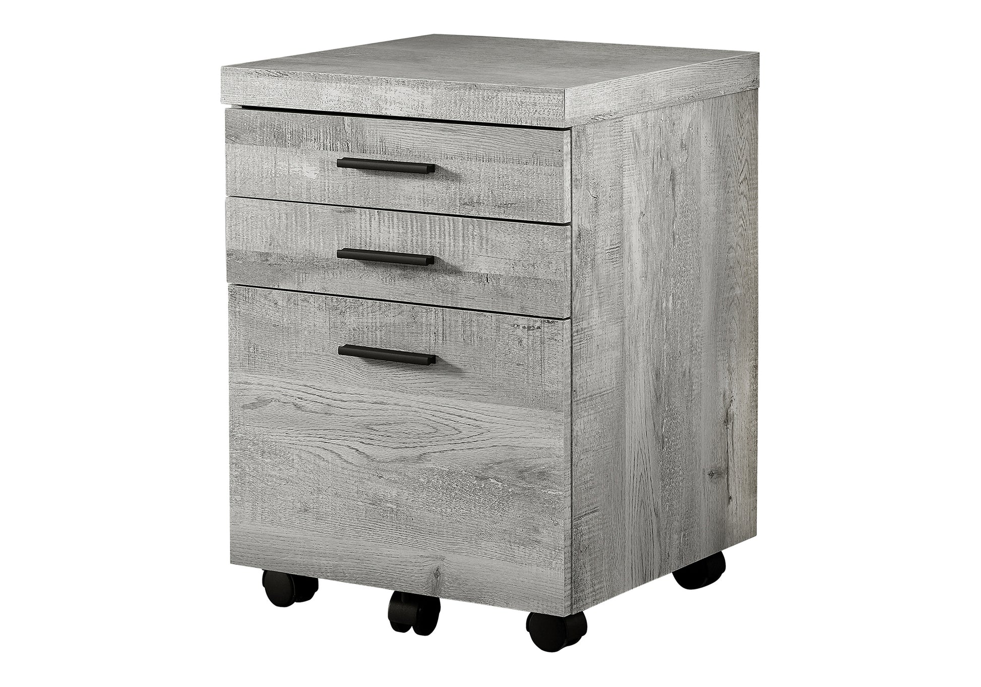Filing Cabinet - 3 Drawer / White On Castors-Computer Desk-DECOROLALA