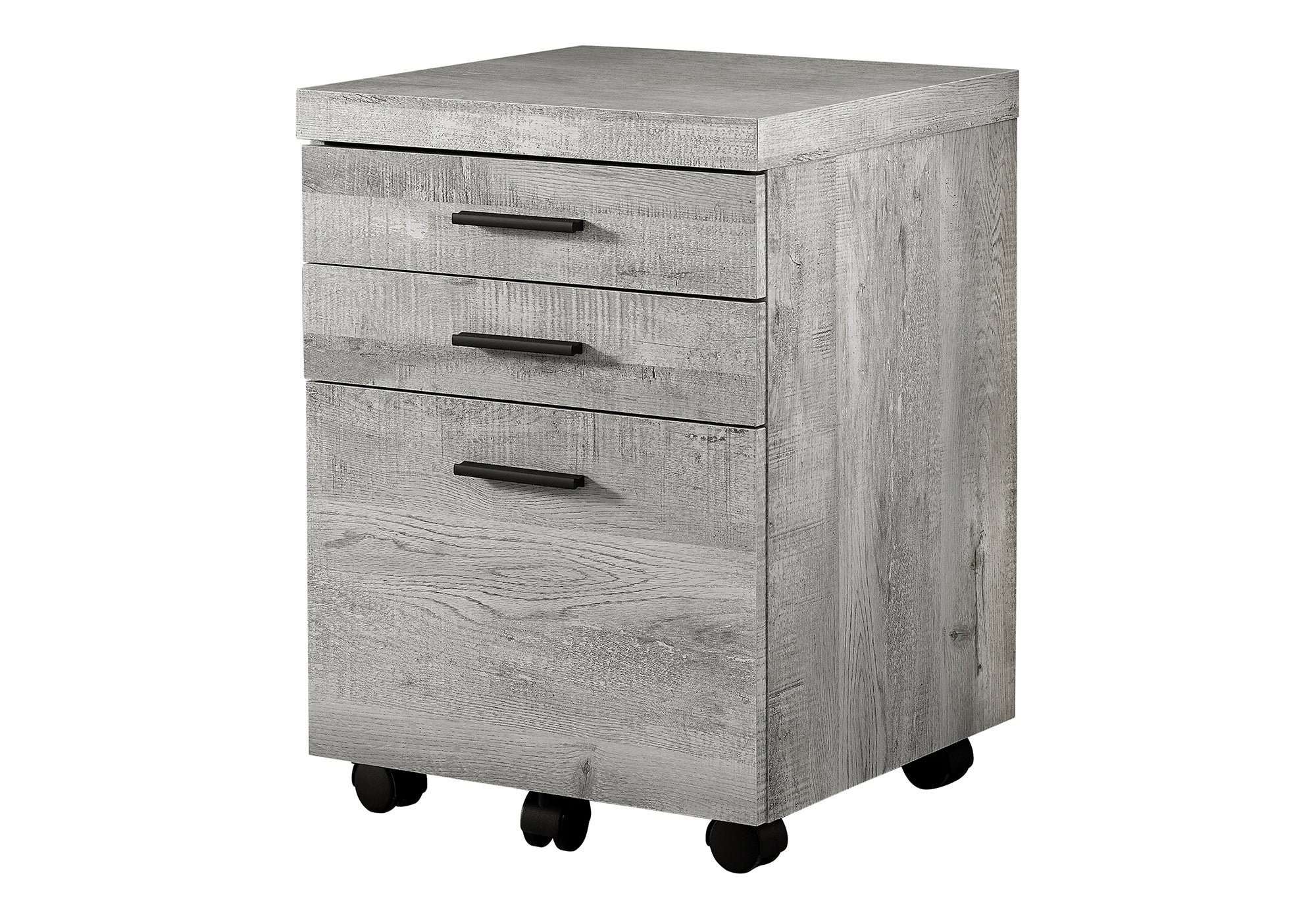 Filing Cabinet - 3 Drawer / White On Castors-Computer Desk-DECOROLALA
