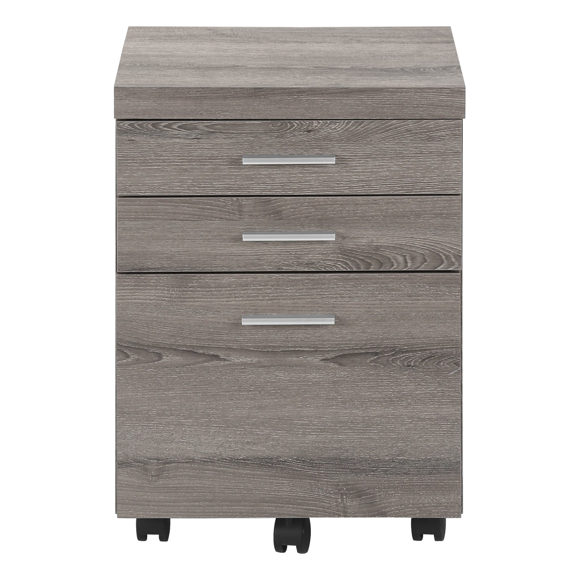 Filing Cabinet - 3 Drawer / White On Castors-Computer Desk-DECOROLALA
