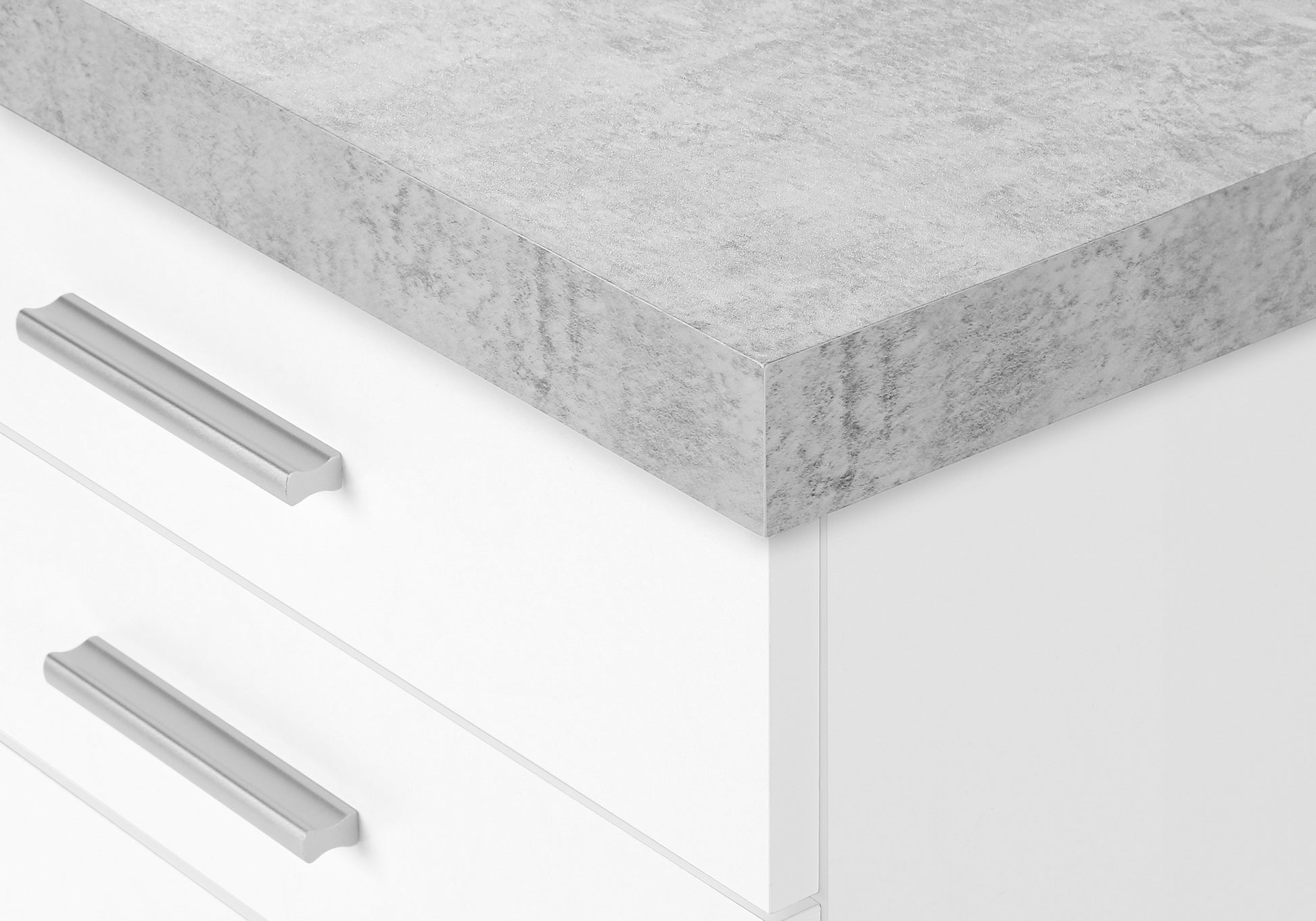 Filing Cabinet - 3 Drawer / White On Castors-Computer Desk-DECOROLALA