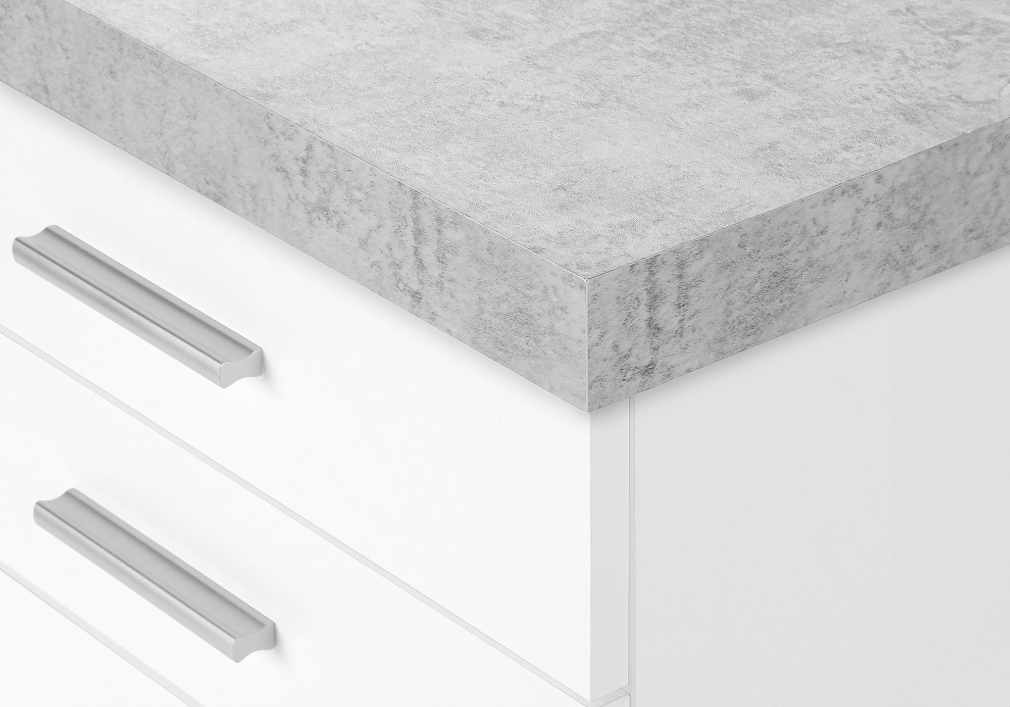 Filing Cabinet - 3 Drawer / White On Castors-Computer Desk-DECOROLALA