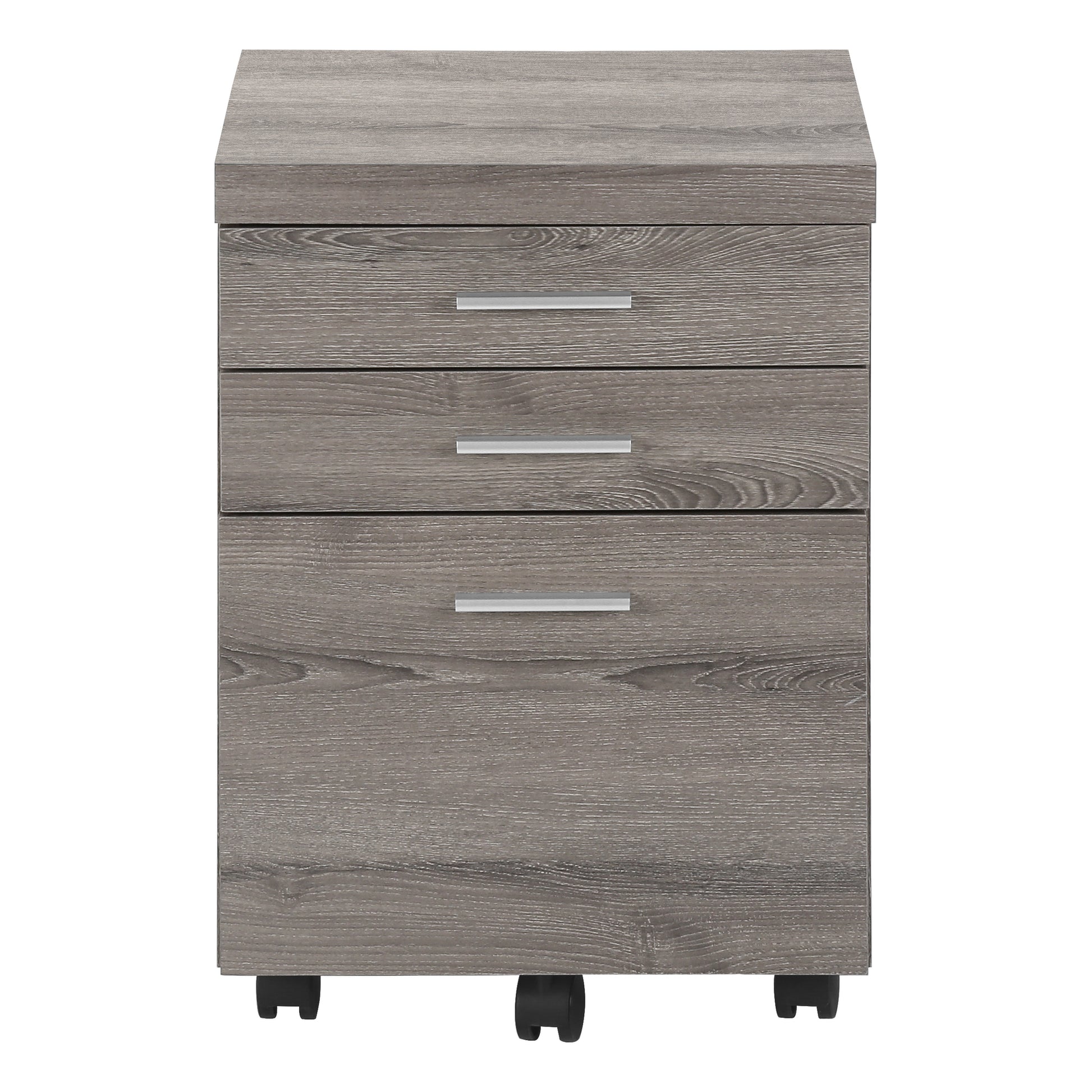 Filing Cabinet 3 Drawer White with Casters-Computer Desk-DECOROLALA