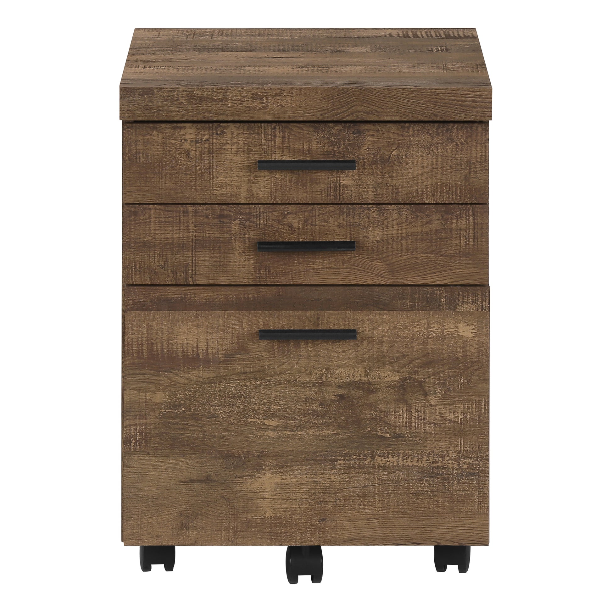 Filing Cabinet 3 Drawer White with Casters-Computer Desk-DECOROLALA