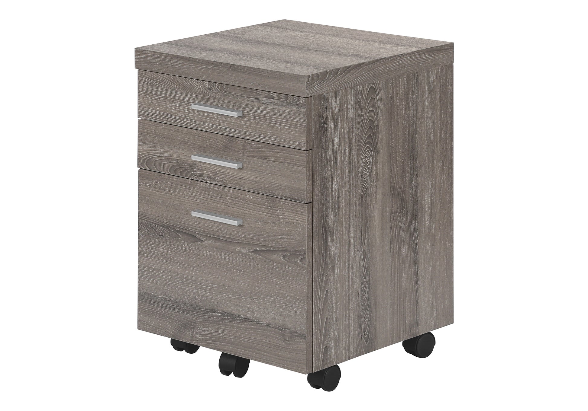 Filing Cabinet 3 Drawer White with Casters-Computer Desk-DECOROLALA