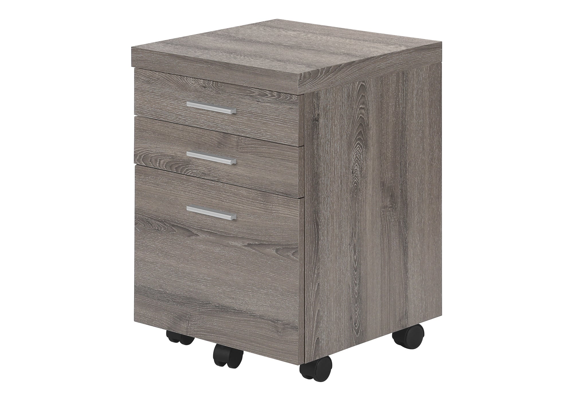 Filing Cabinet 3 Drawer White with Casters-Computer Desk-DECOROLALA