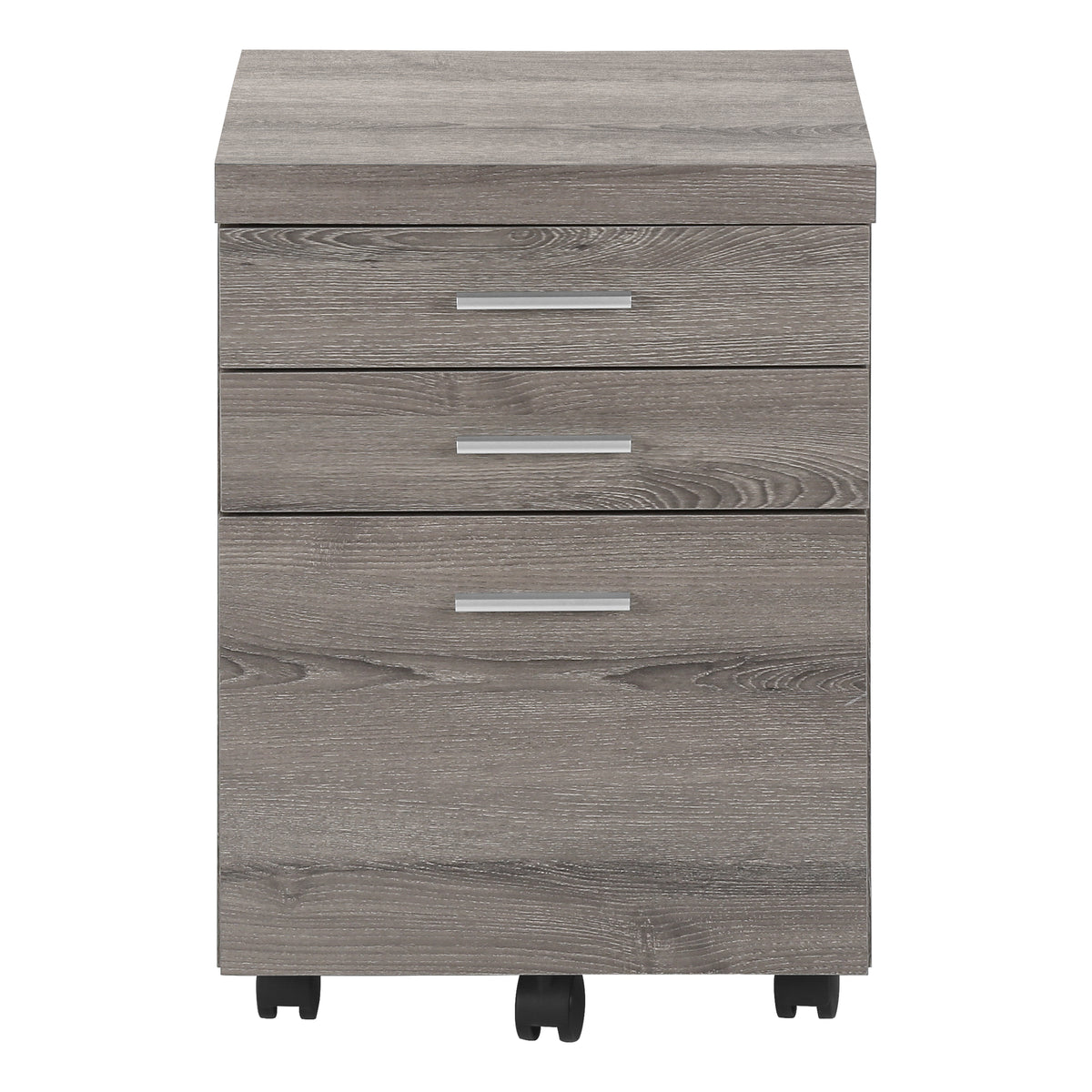Filing Cabinet 3 Drawer White with Casters-Computer Desks-DECOROLALA