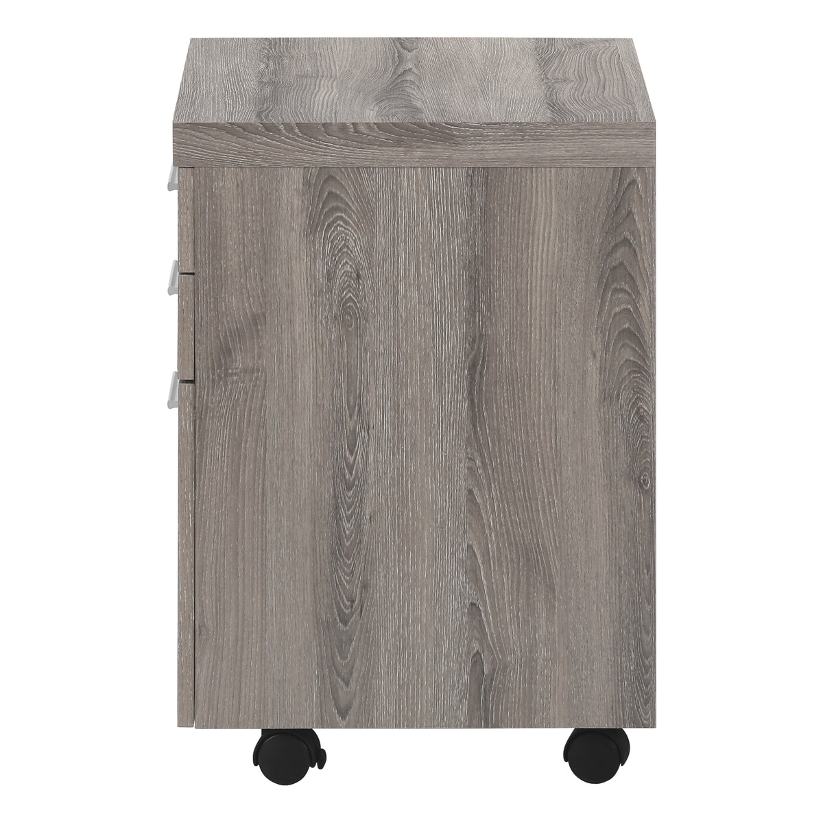 Filing Cabinet 3 Drawer White with Casters-Computer Desks-DECOROLALA