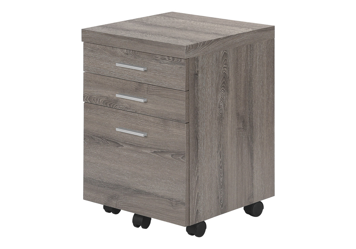 Filing Cabinet 3 Drawer White with Casters-Computer Desks-DECOROLALA