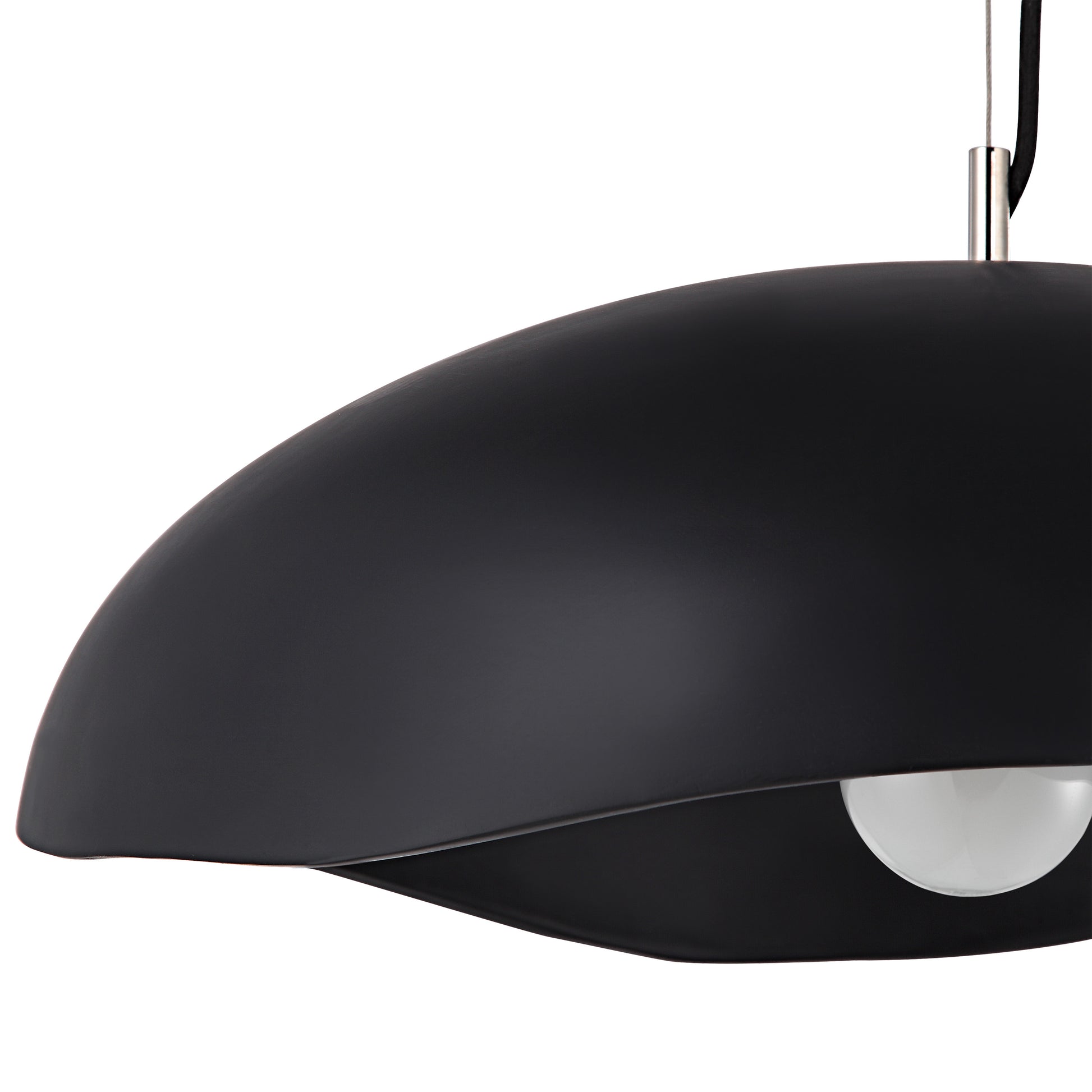 Filomena 22" Wide 1-Light Chandelier, Matte Black-Ceiling Fixture-DECOROLALA