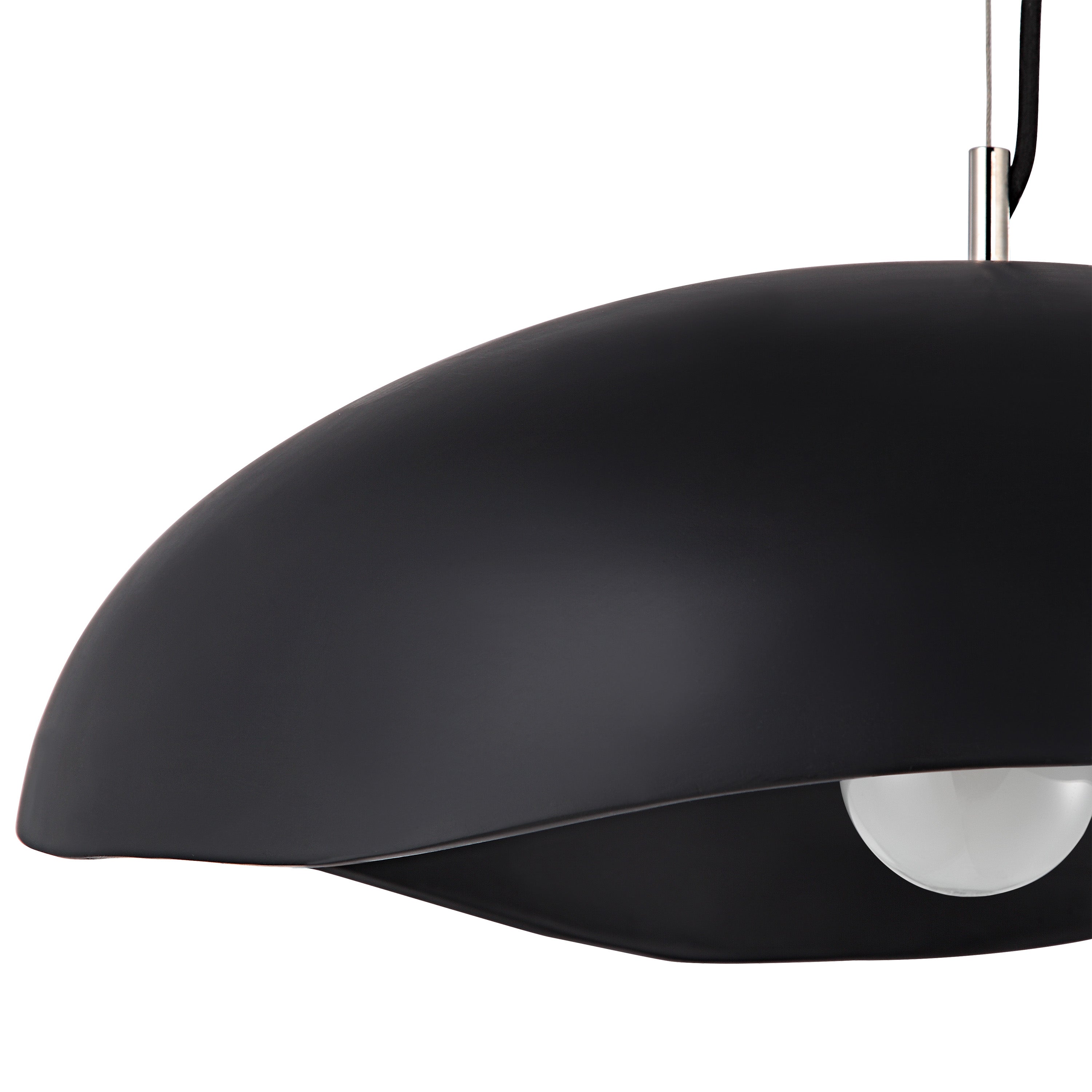 Filomena 22" Wide 1-Light Chandelier, Matte Black-Ceiling Fixture-DECOROLALA
