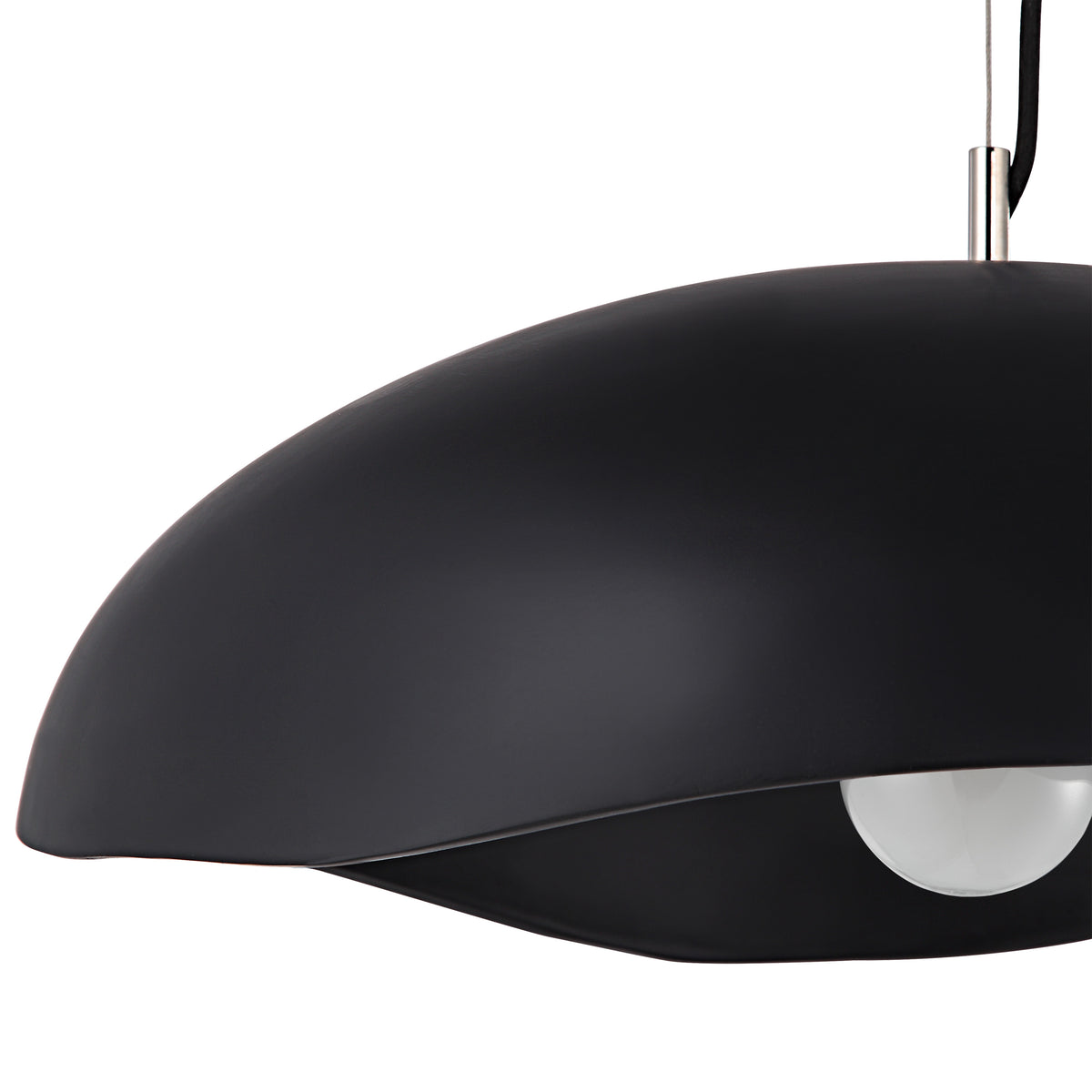 Filomena 22" Wide 1-Light Chandelier, Matte Black-Ceiling Fixture-DECOROLALA