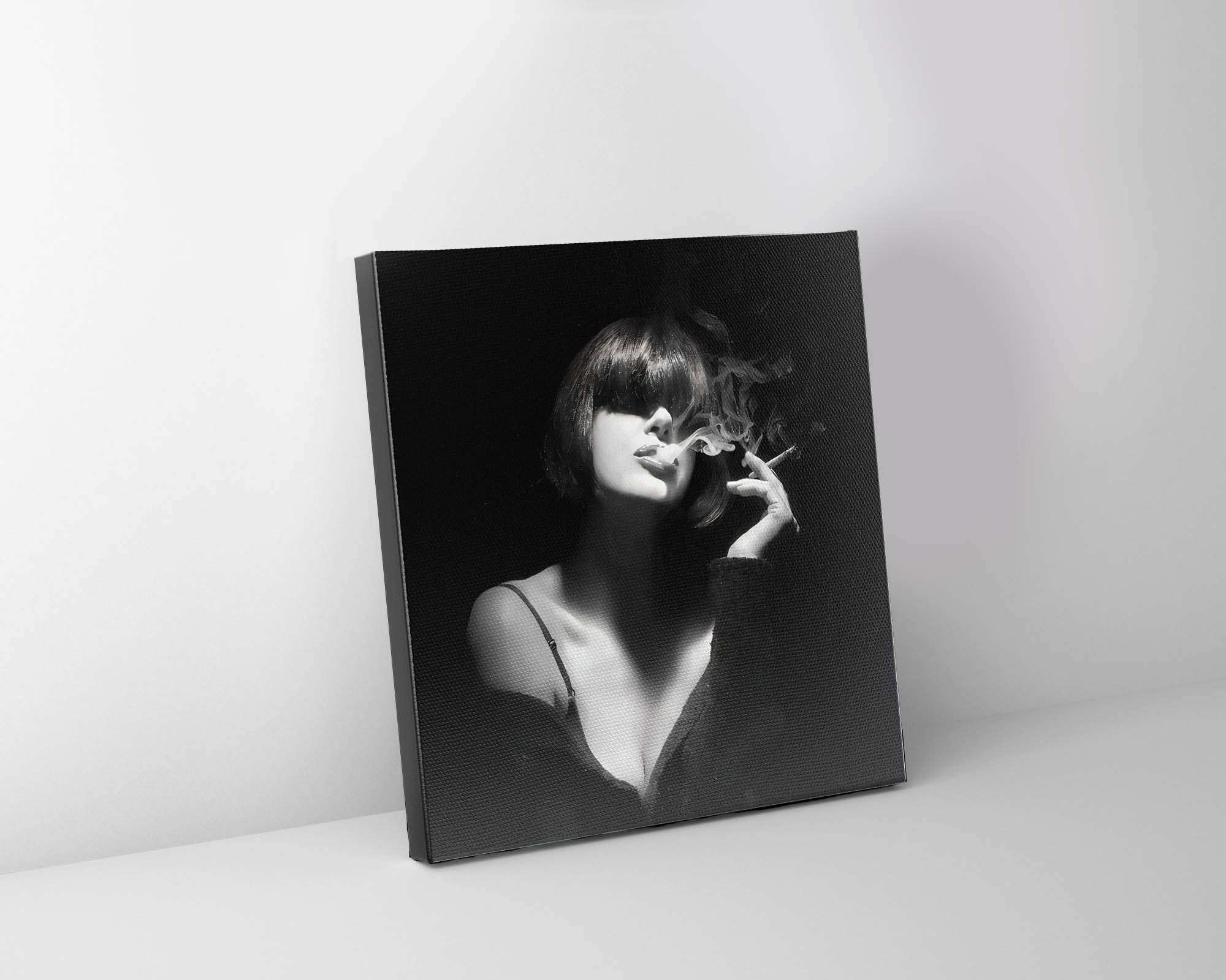 Fine Art Canvas Mystery Smoker Wall Art 48x36-Wall Art-DECOROLALA