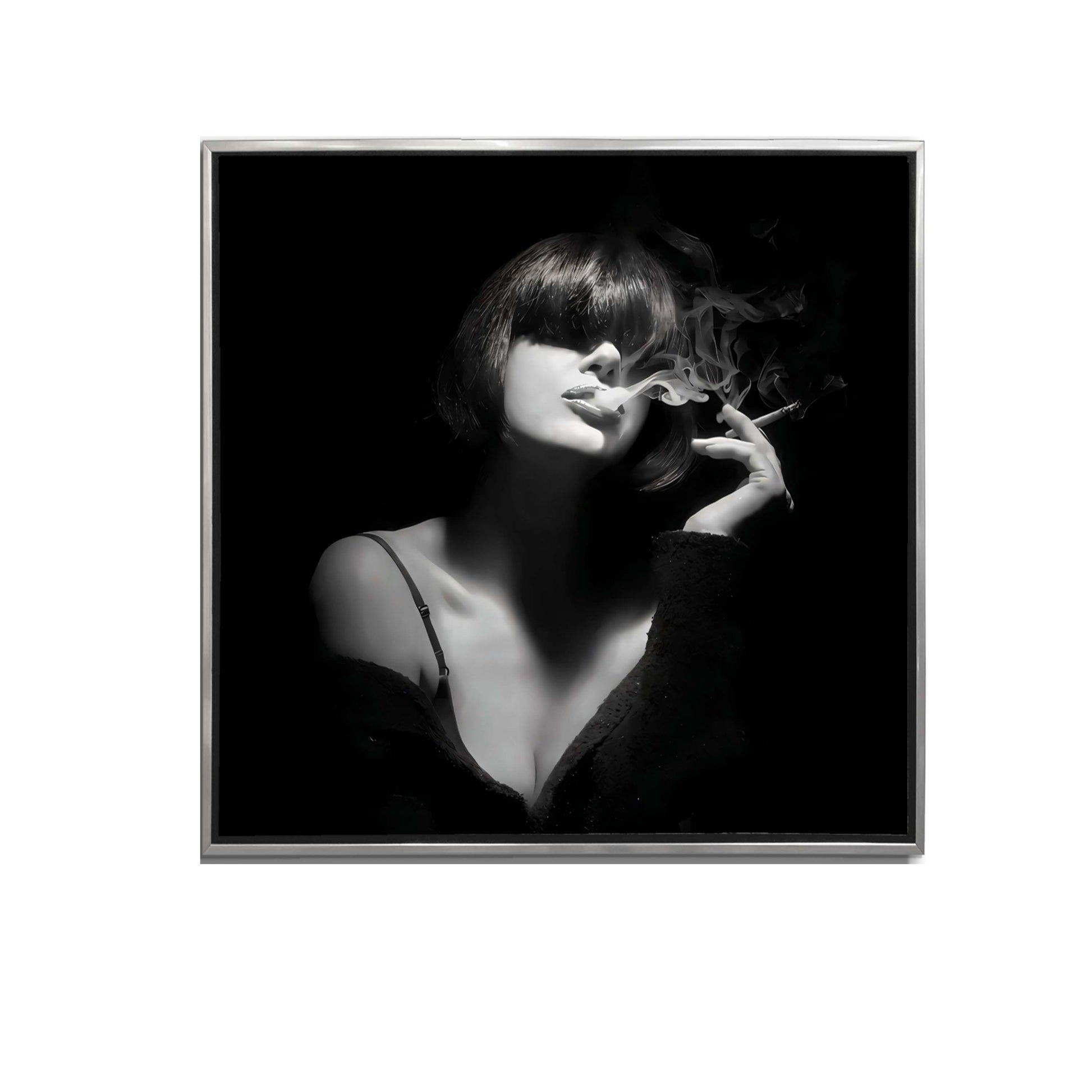 Fine Art Canvas Mystery Smoker Wall Art 48x36-Wall Art-DECOROLALA