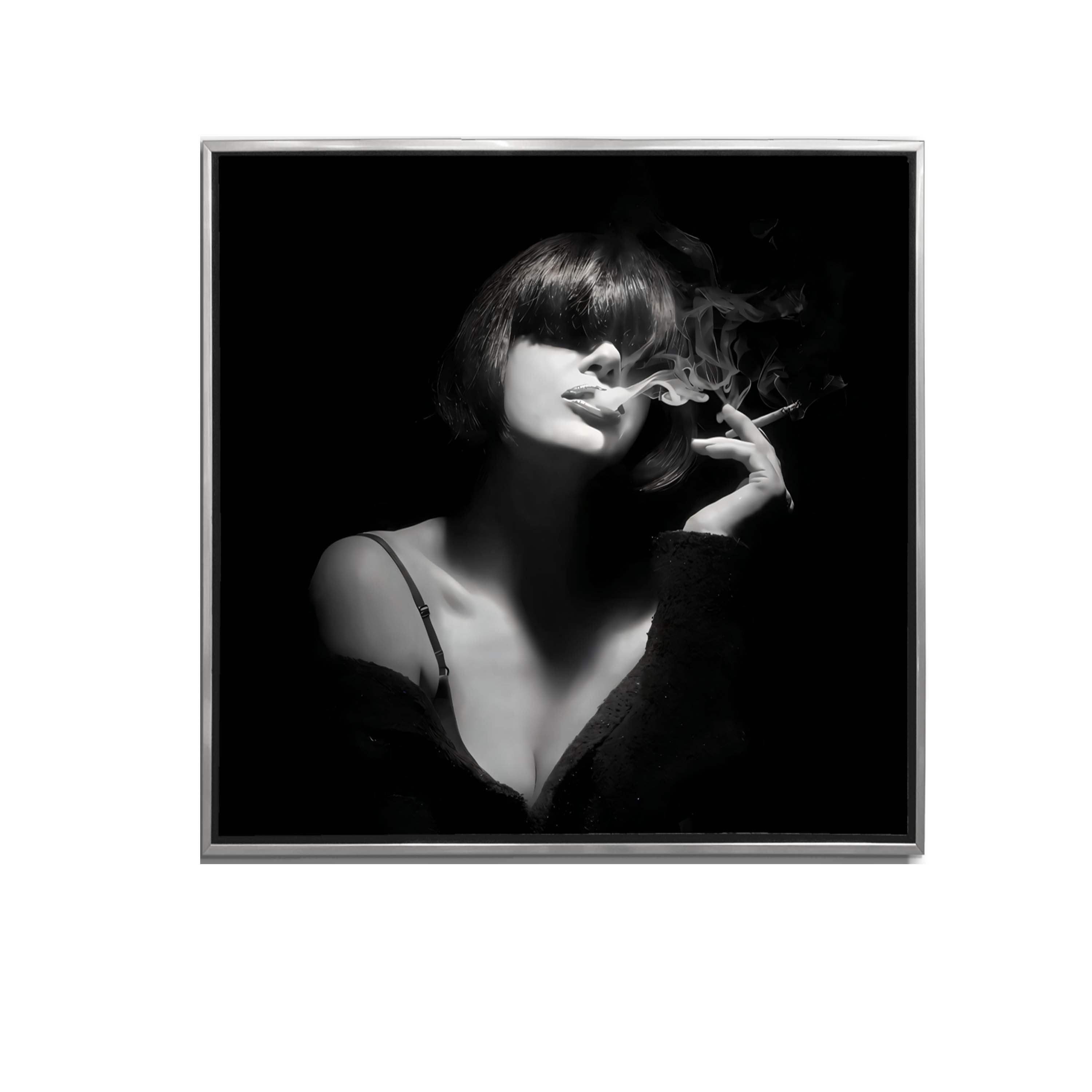 Fine Art Canvas Mystery Smoker Wall Art 48x36-Wall Art-DECOROLALA