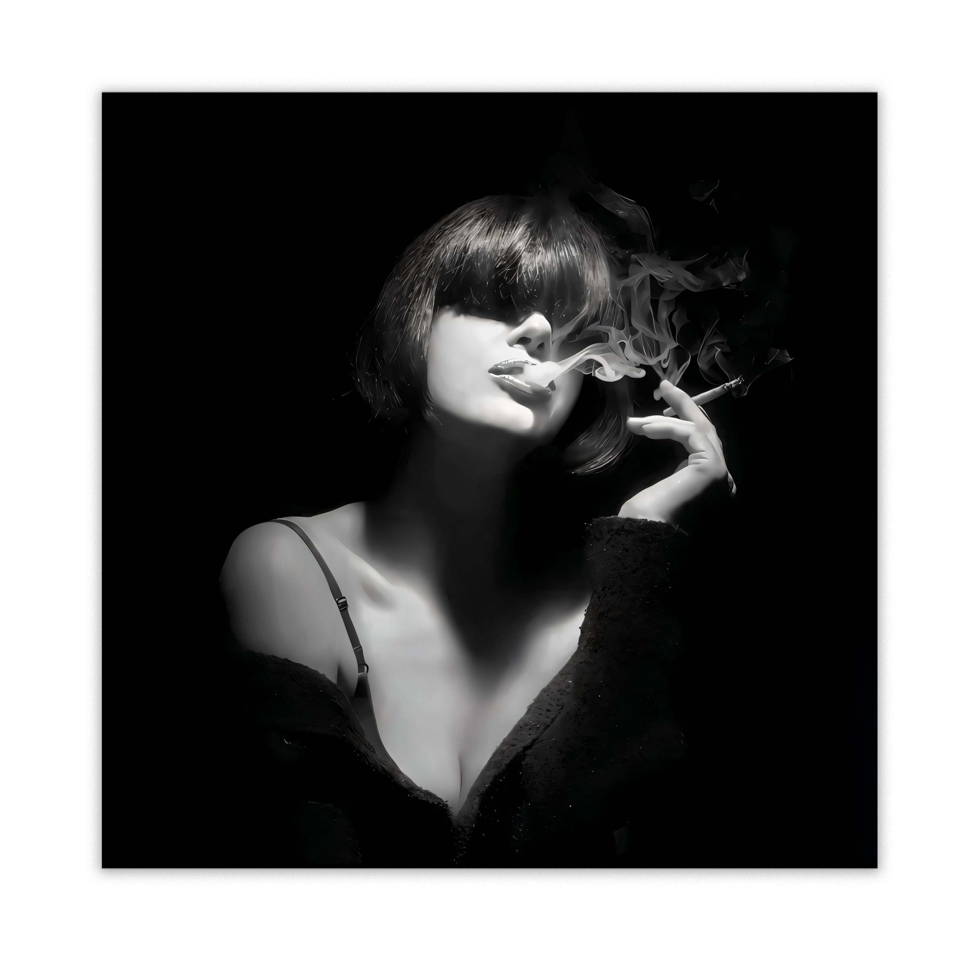 Fine Art Canvas Mystery Smoker Wall Art 48x36-Wall Art-DECOROLALA