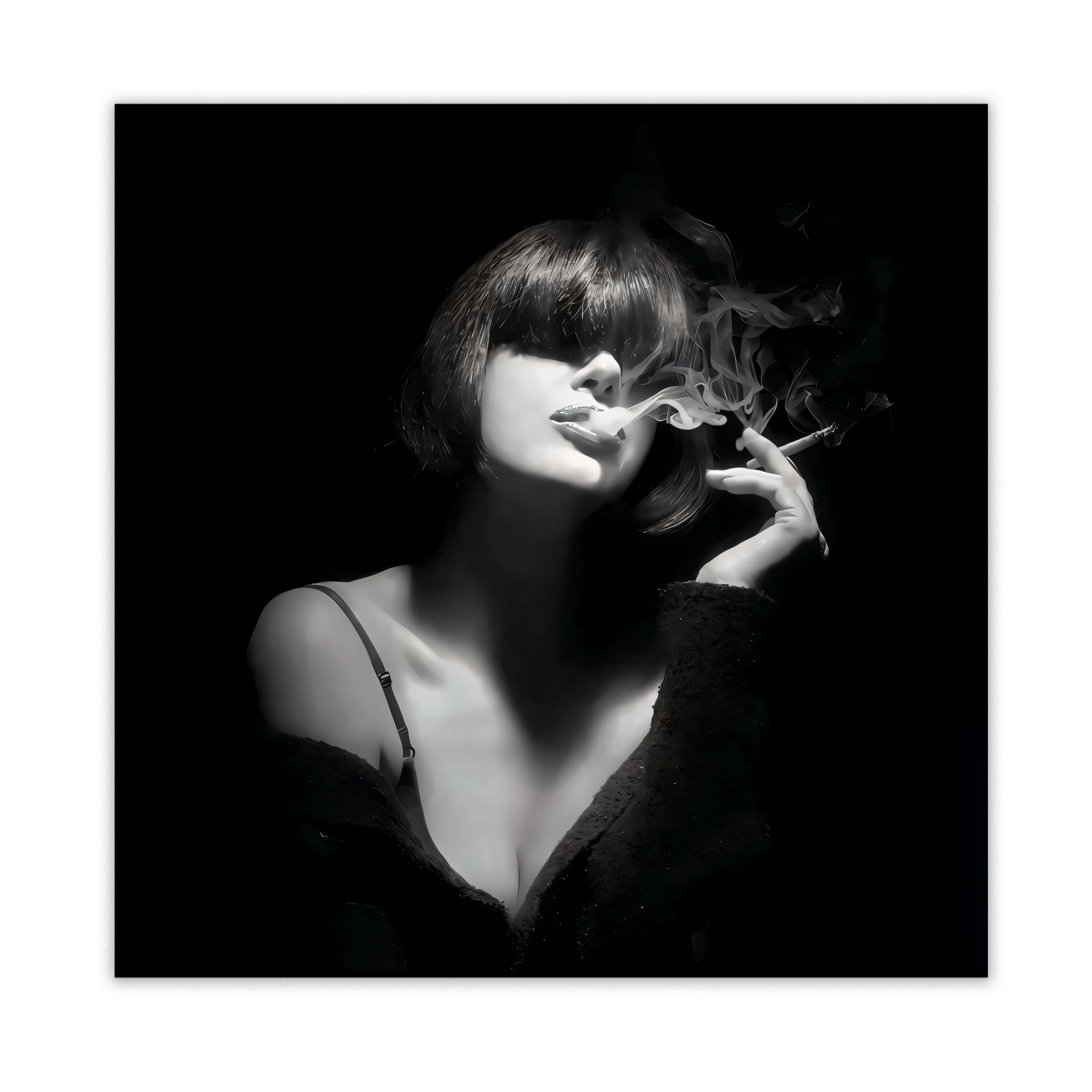 Fine Art Canvas Mystery Smoker Wall Art 48x36-Wall Art-DECOROLALA