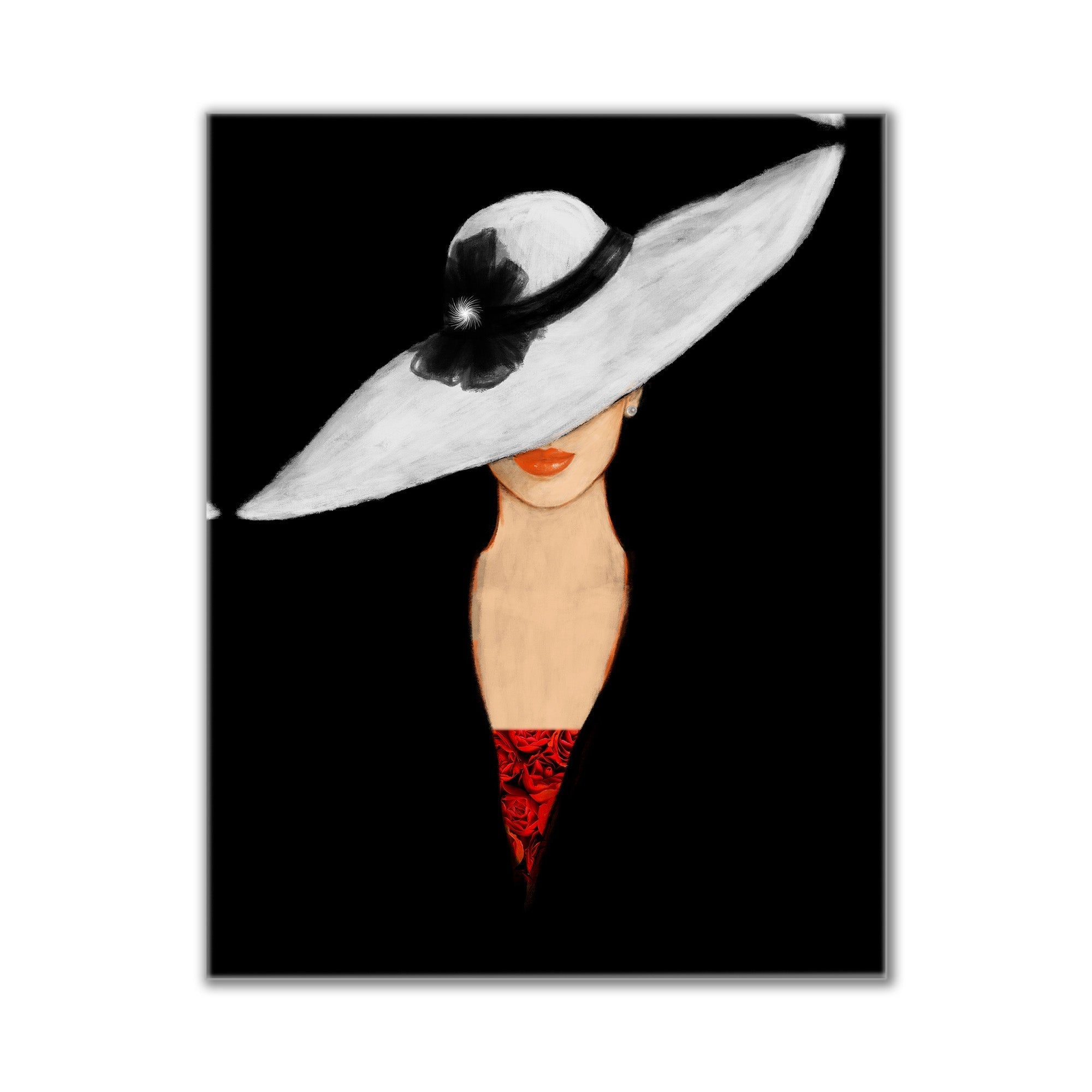 Fine Art Canvas Print The Hat 36x48-Wall Art-DECOROLALA