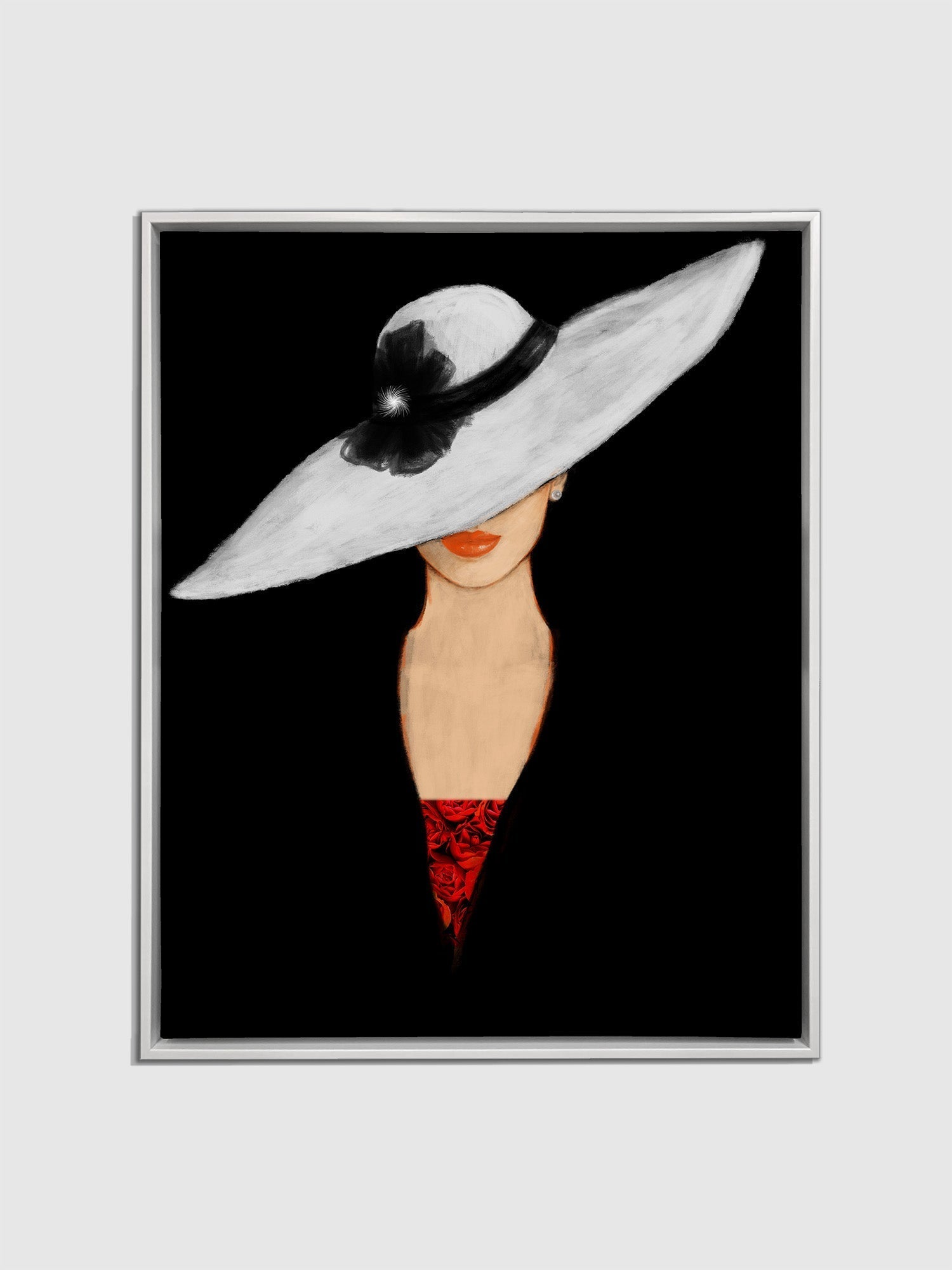 Fine Art Canvas Print The Hat 36x48-Wall Art-DECOROLALA