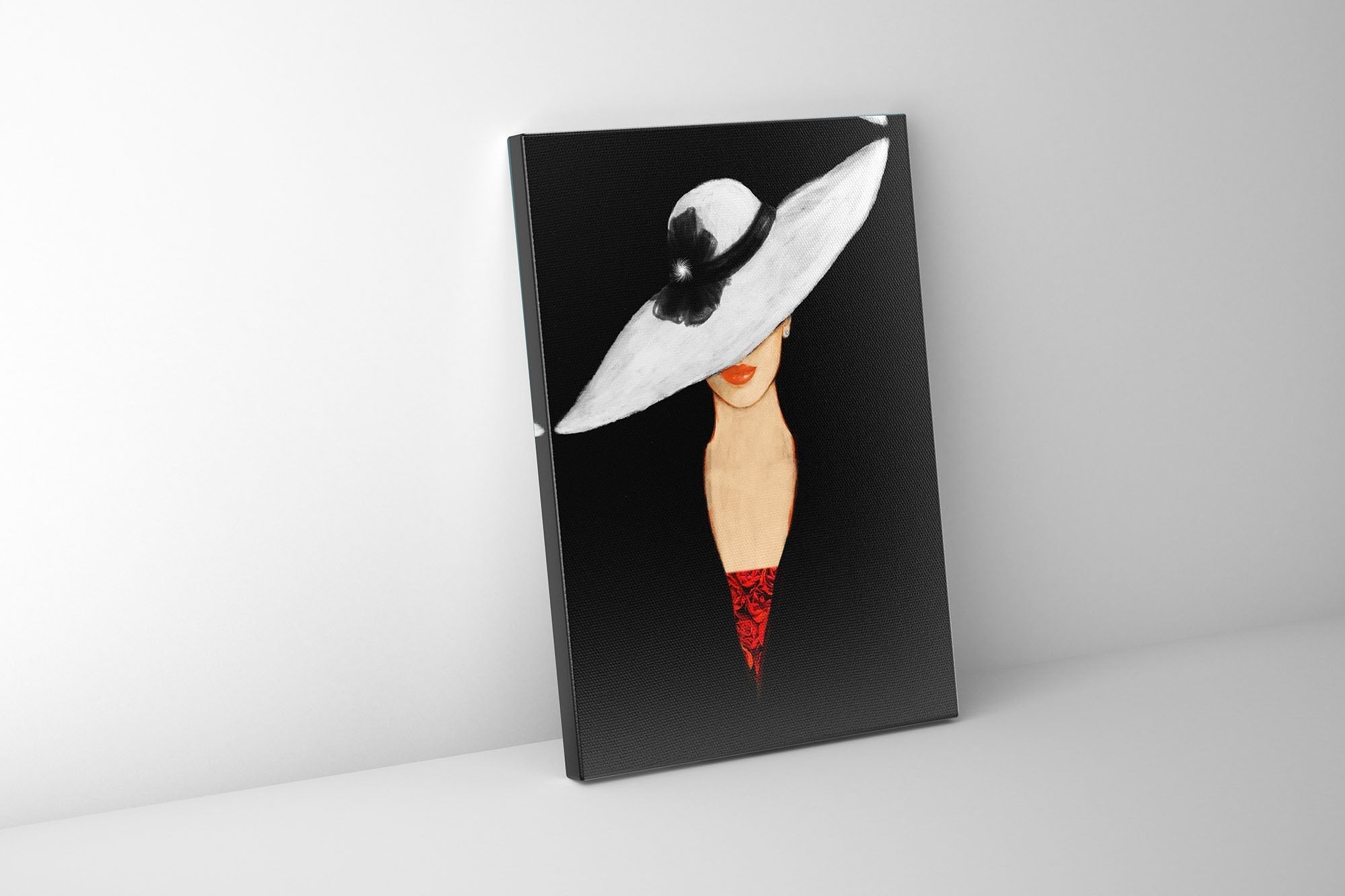 Fine Art Canvas Print The Hat 36x48-Wall Art-DECOROLALA