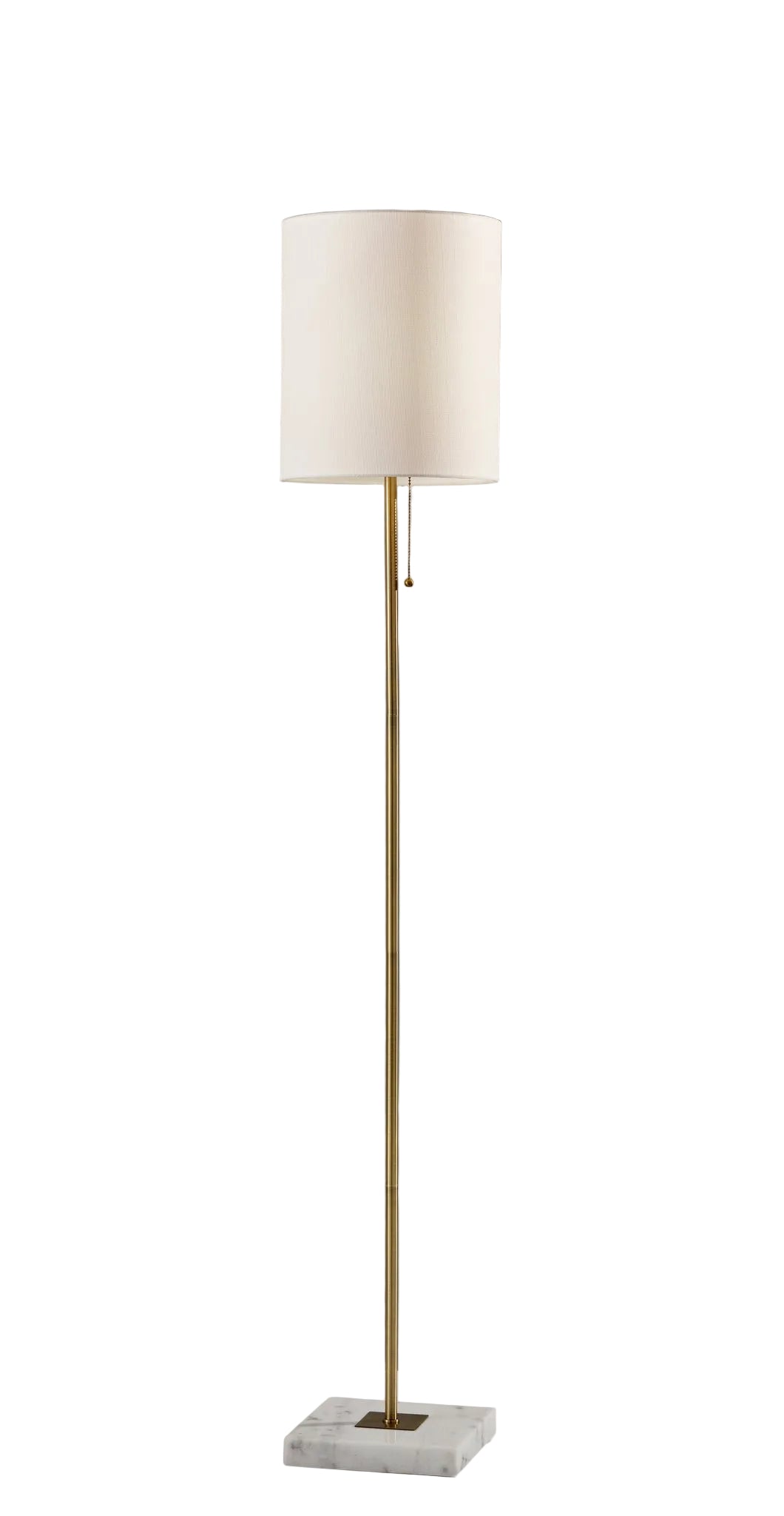 Fiona Floor Lamp - White Marble Brass-Lighting-DECOROLALA