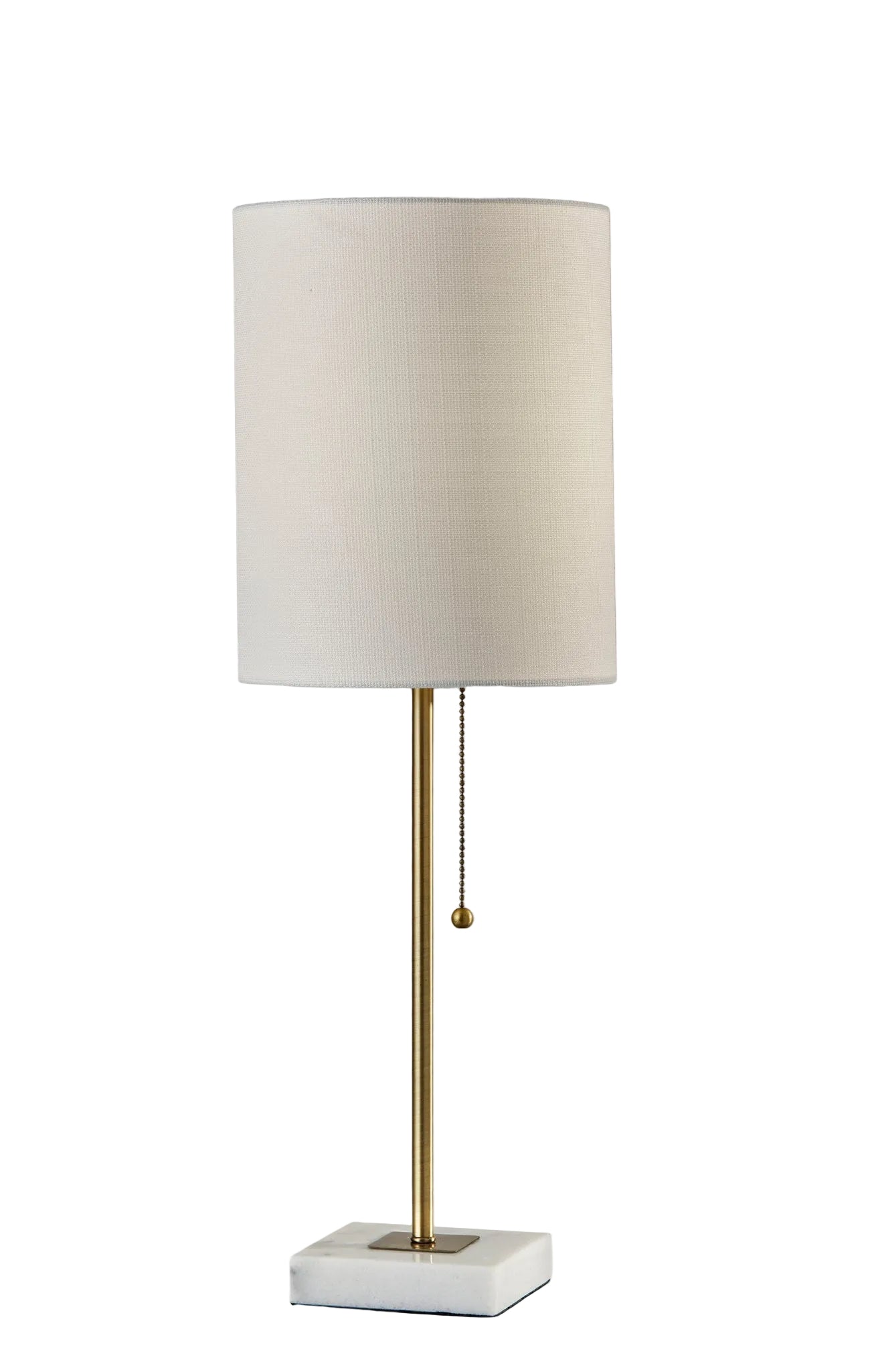 Fiona Table Lamp - White Marble Brass-Lighting-DECOROLALA