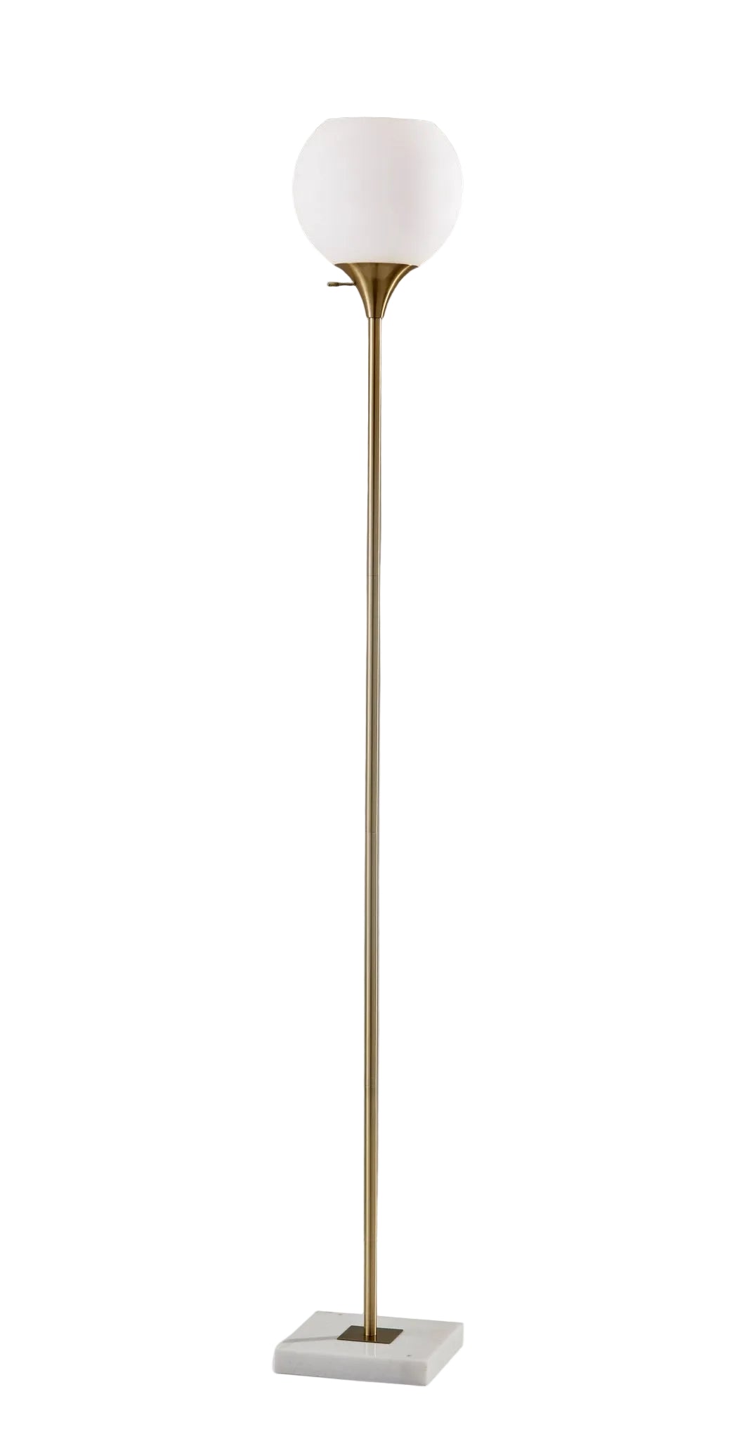 Fiona Torchiere Lamp - White Marble Base-Lighting-DECOROLALA