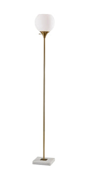 Fiona Torchiere Lamp - White Marble Base-Lighting-DECOROLALA