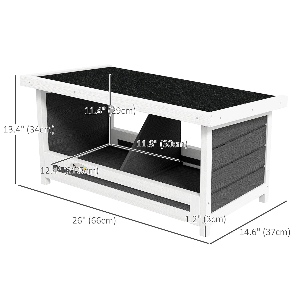 Fir Wood Chicken Nesting Box with Asphalt Roof - 2 Compartments-Small Animals-DECOROLALA
