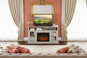 Fireplace TV Stand for TVs up to 65" with 23" Heater - Gray-Entertainment Centers & TV Stands-DECOROLALA