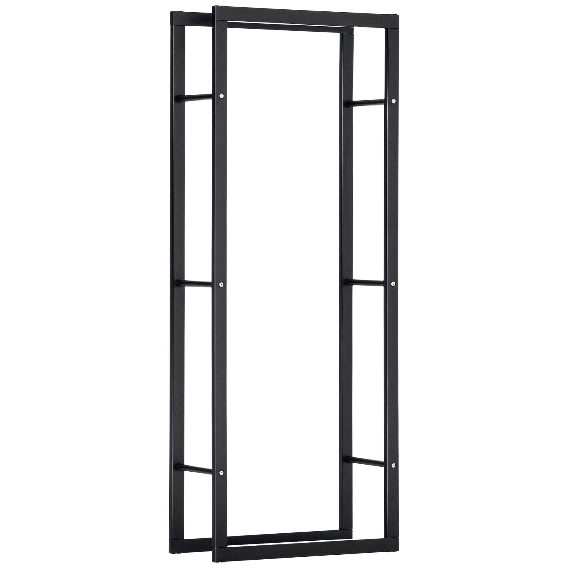 Firewood Rack - 23.6" Steel Log Holder 220 lbs. Capacity-Home Furnishings > Home Décor > Fireplaces & Accessories > Firewood Racks-DECOROLALA
