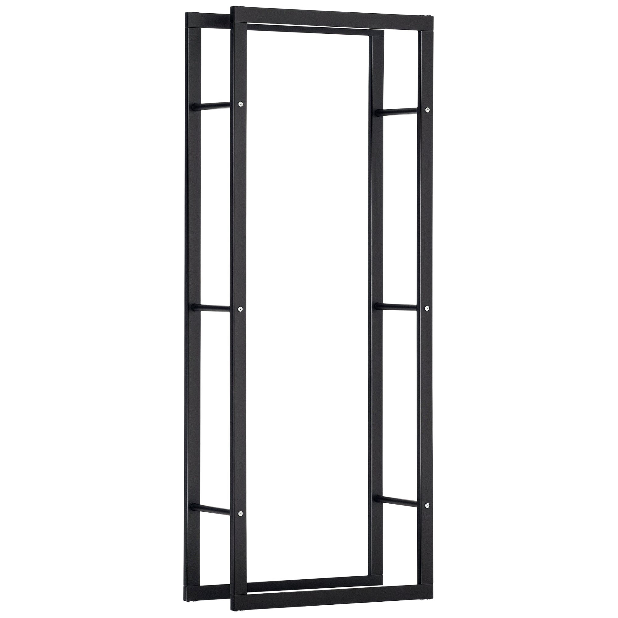 Firewood Rack - 23.6" Steel Log Holder 220 lbs. Capacity-Home Furnishings > Home Décor > Fireplaces & Accessories > Firewood Racks-DECOROLALA