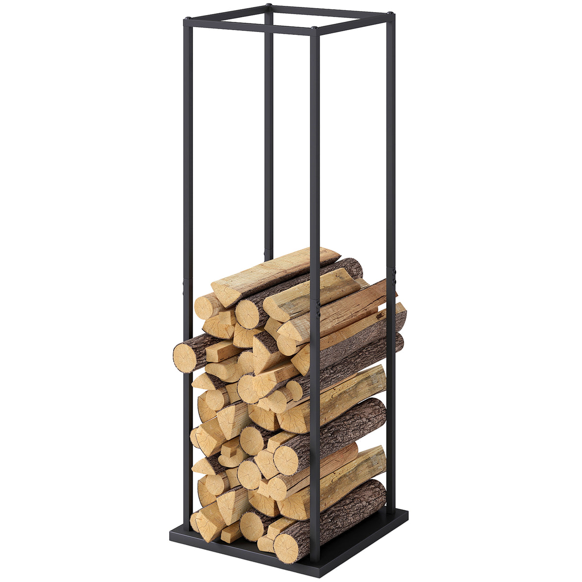 Firewood Rack - 43" Vertical Log Holder, 220 lbs Capacity-Firewood Racks-DECOROLALA
