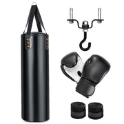 Fitness Room Bundle: Hanging Punching Bag Set + Folding Treadmill-Sporting Goods-DECOROLALA
