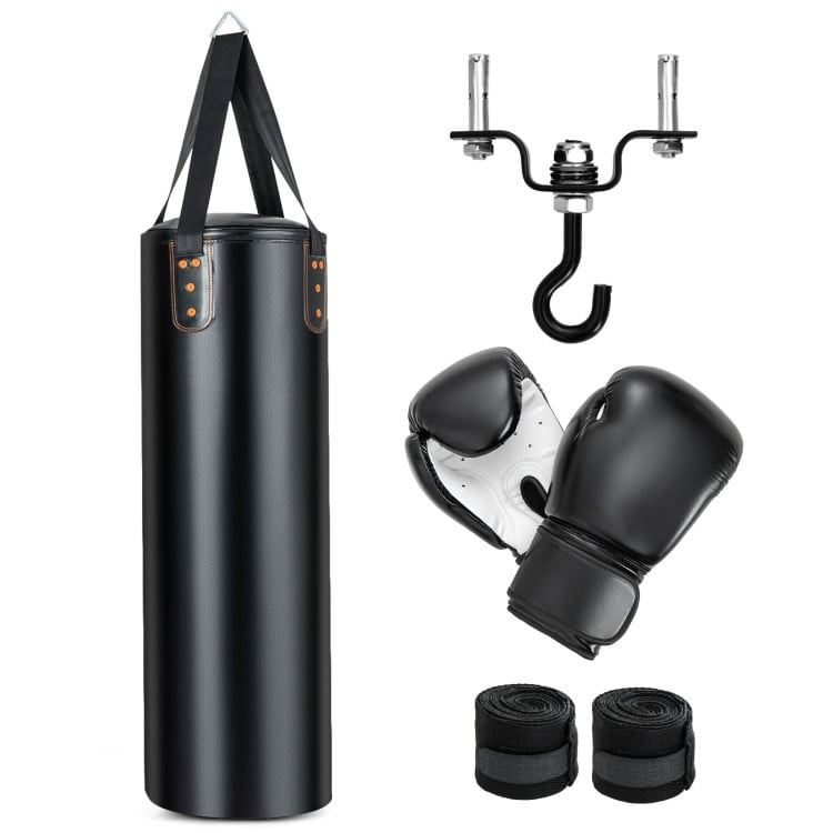 Fitness Room Bundle: Hanging Punching Bag Set + Folding Treadmill-Sporting Goods-DECOROLALA