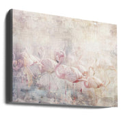 Flamingo Animal Vintage Art Illustration Wall Art-canvas-DECOROLALA