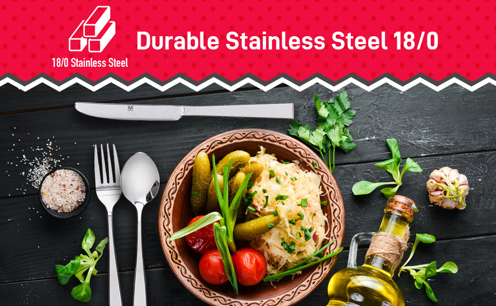 Flatware 20PC 18/0 Stainless Steel Gourmet Set-Cutlery and Flatware-DECOROLALA