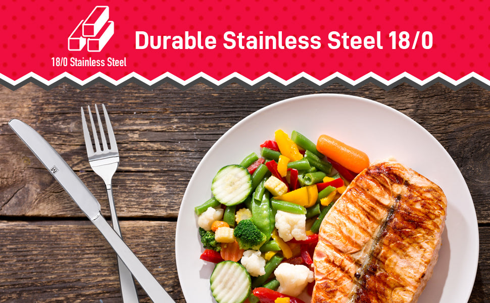 Flatware Stainless Steel 20pc Mirror Finish-Cutlery and Flatware-DECOROLALA